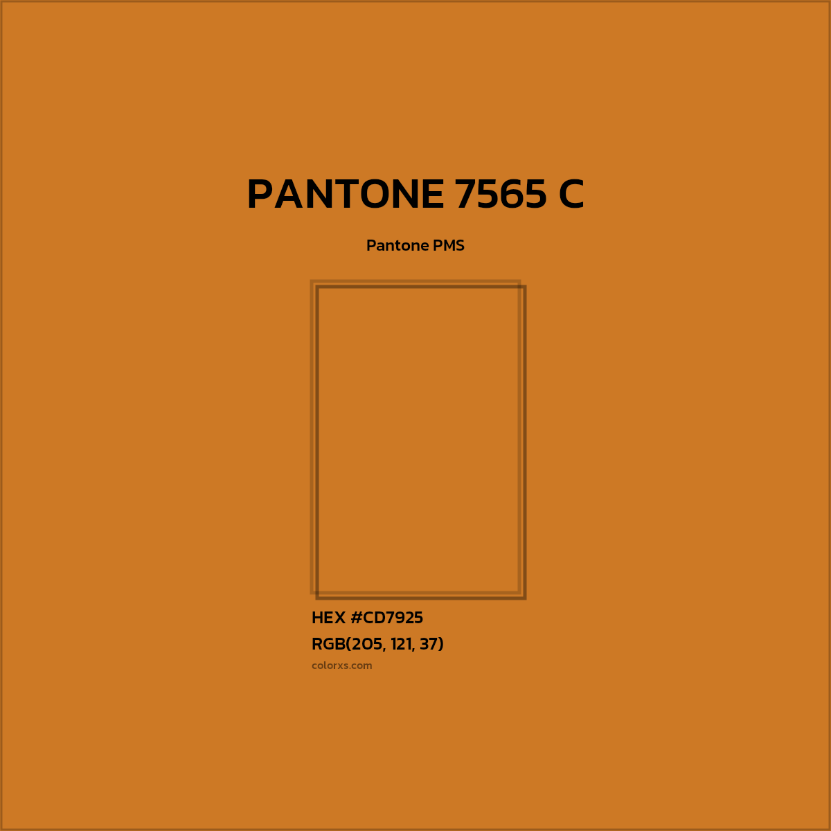 #CD7925 PANTONE 7565 C CMS Pantone PMS - Color codes and meaning | Matching colors and paints