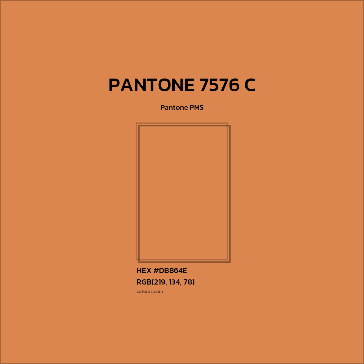 #DB864E PANTONE 7576 C CMS Pantone PMS - Color codes and meaning | Matching colors and paints