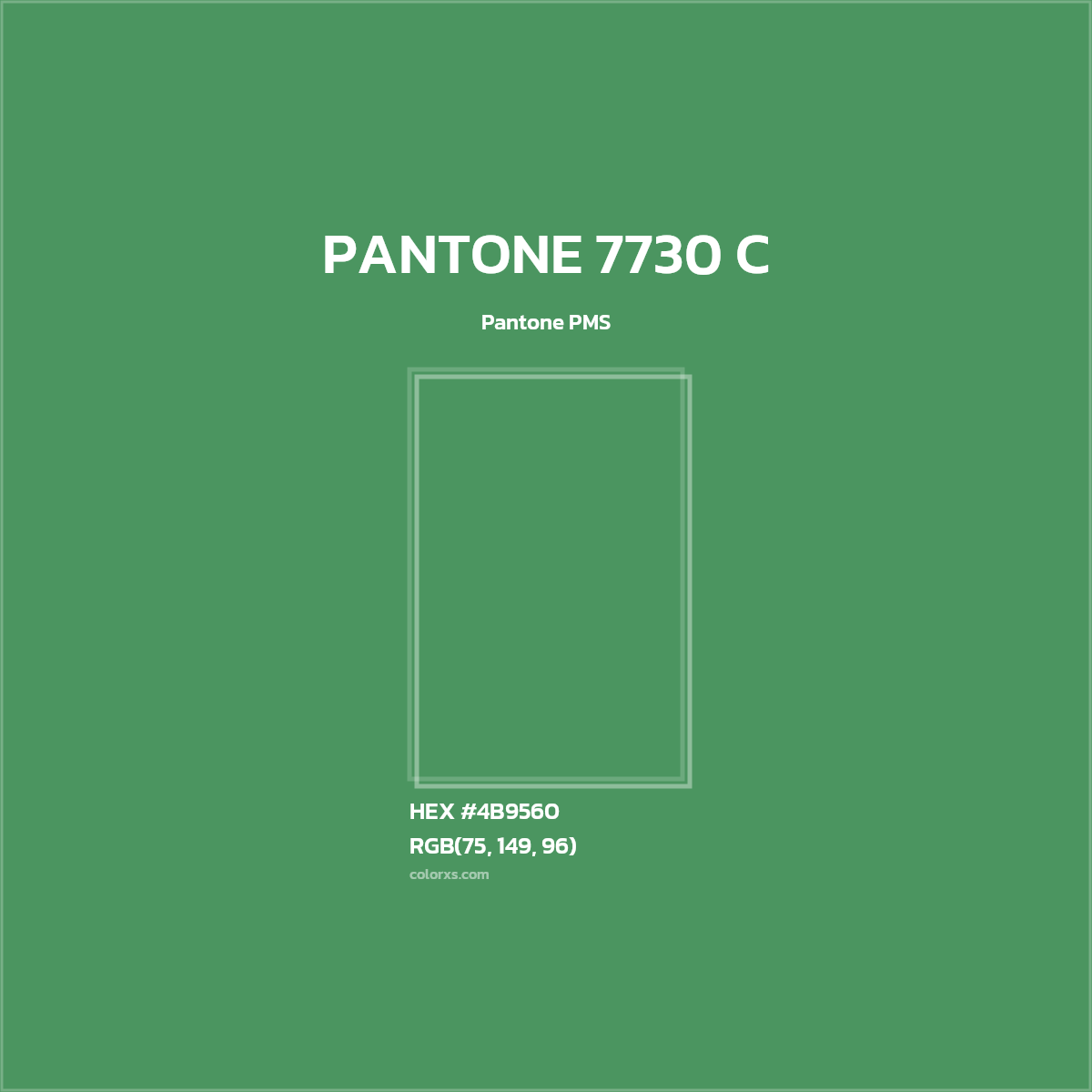 #4B9560 PANTONE 7730 C CMS Pantone PMS - Color codes and meaning | Matching colors and paints