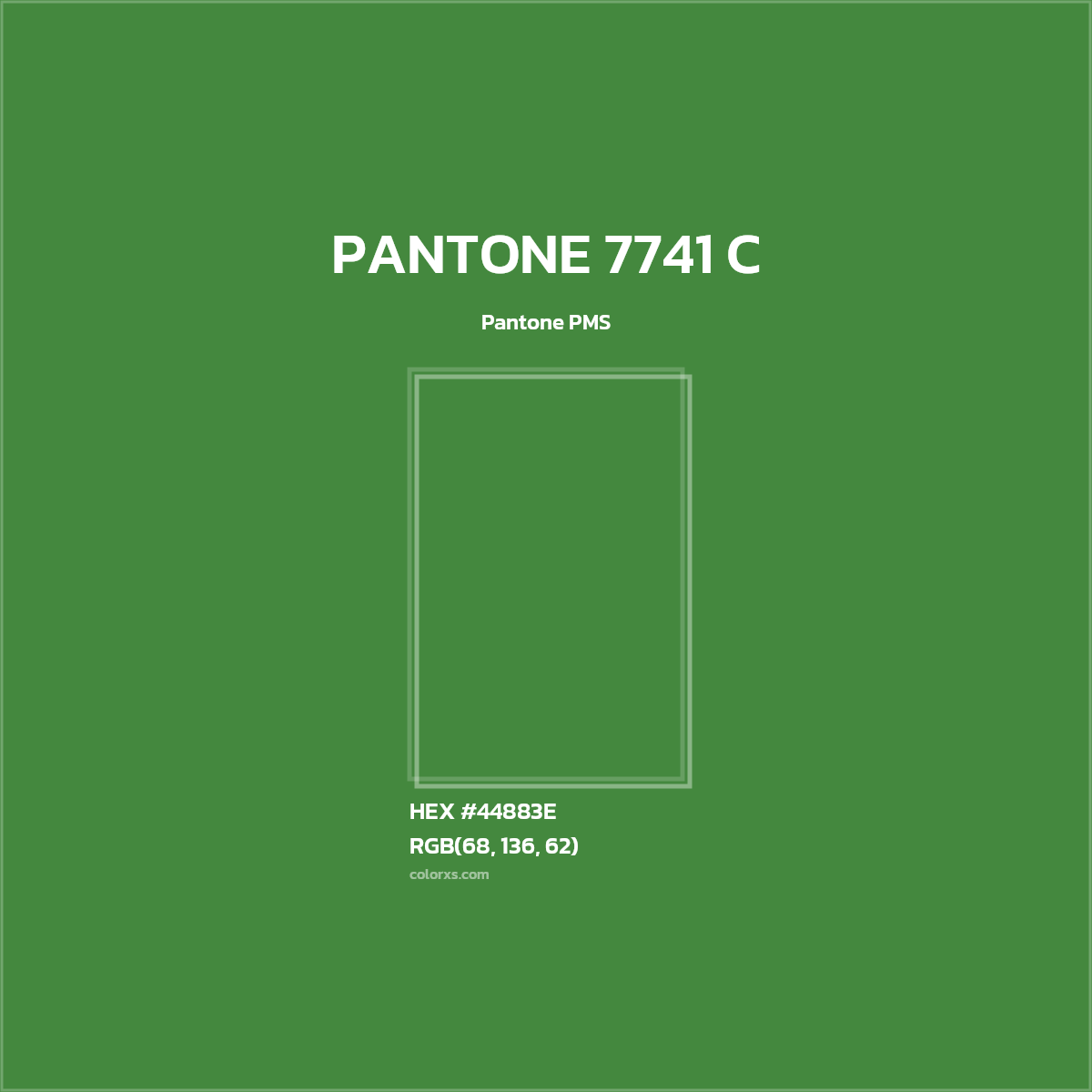 #44883E PANTONE 7741 C CMS Pantone PMS - Color codes and meaning | Matching colors and paints