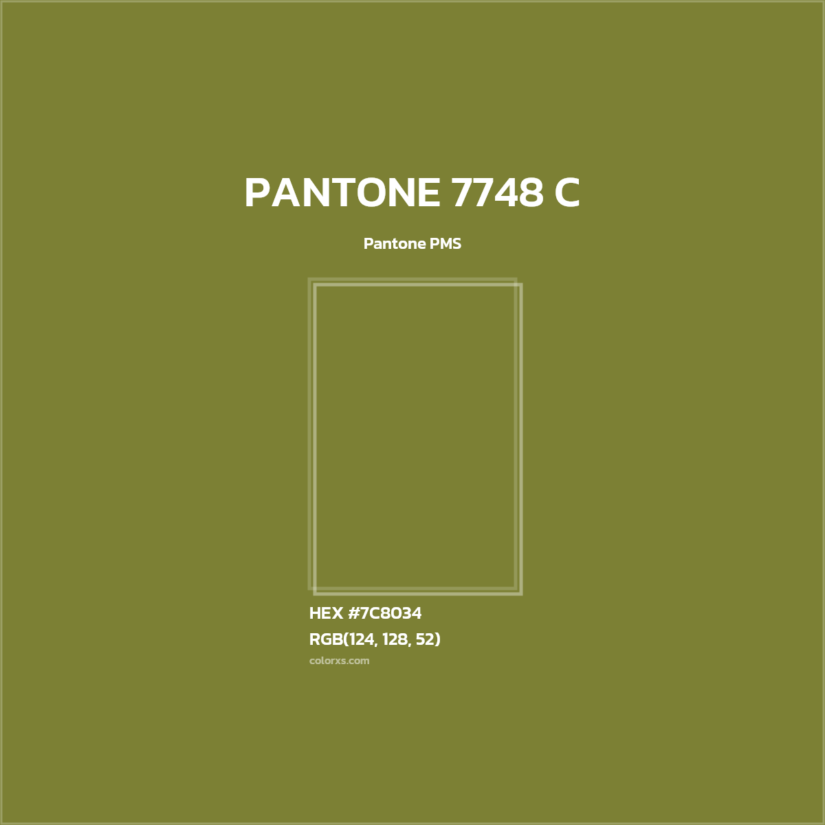 #7C8034 PANTONE 7748 C CMS Pantone PMS - Color codes and meaning | Matching colors and paints