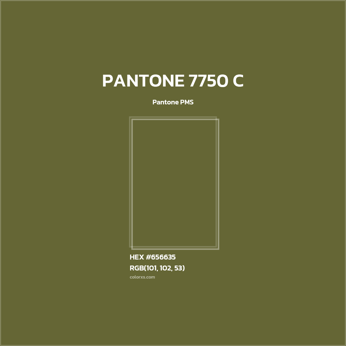 #656635 PANTONE 7750 C CMS Pantone PMS - Color codes and meaning | Matching colors and paints