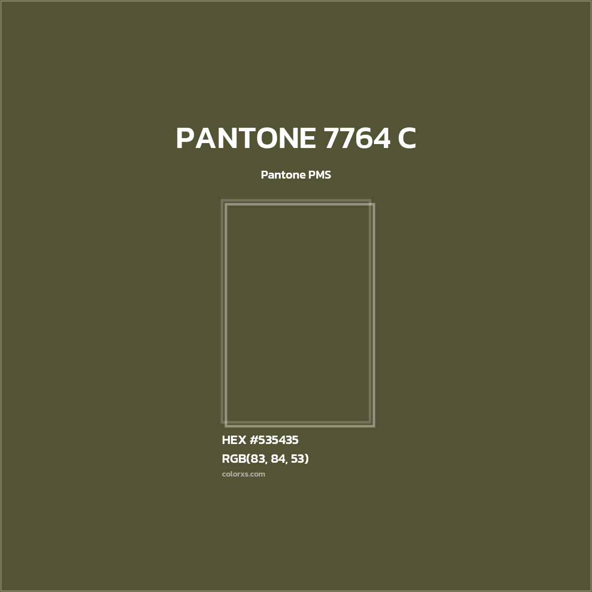 #535435 PANTONE 7764 C CMS Pantone PMS - Color codes and meaning | Matching colors and paints