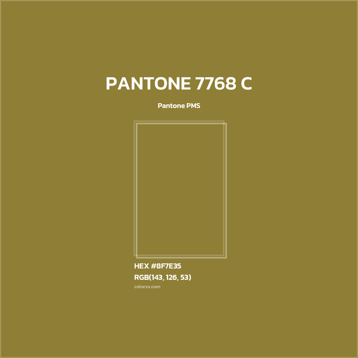 #8F7E35 PANTONE 7768 C CMS Pantone PMS - Color codes and meaning | Matching colors and paints