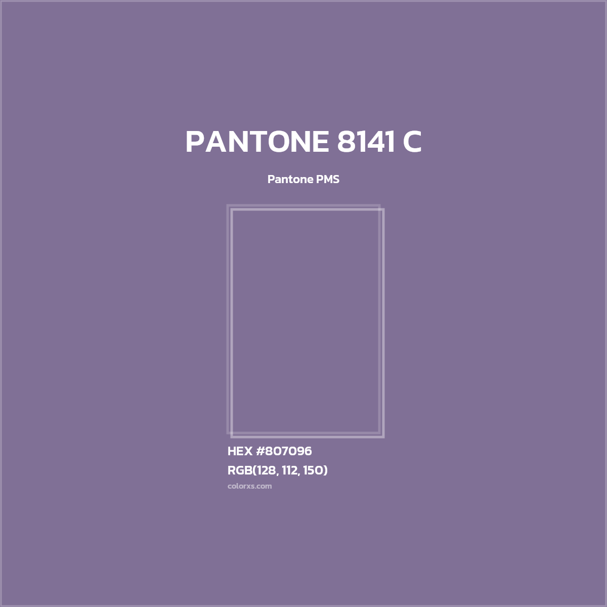 #807096 PANTONE 8141 C CMS Pantone PMS - Color codes and meaning | Matching colors and paints