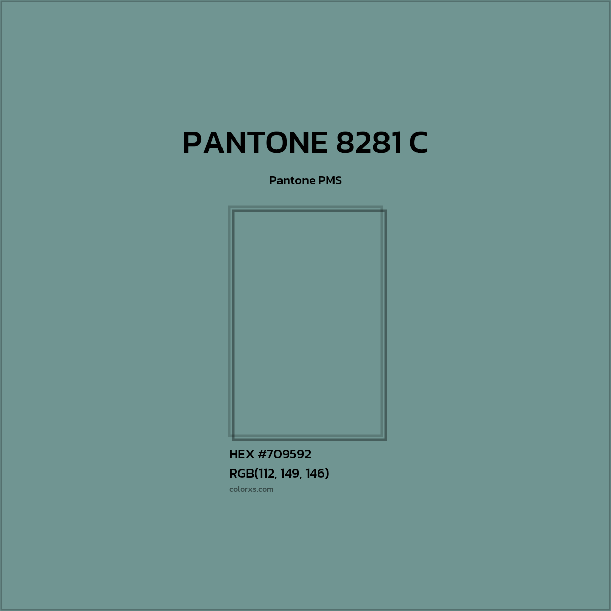 #709592 PANTONE 8281 C CMS Pantone PMS - Color codes and meaning | Matching colors and paints