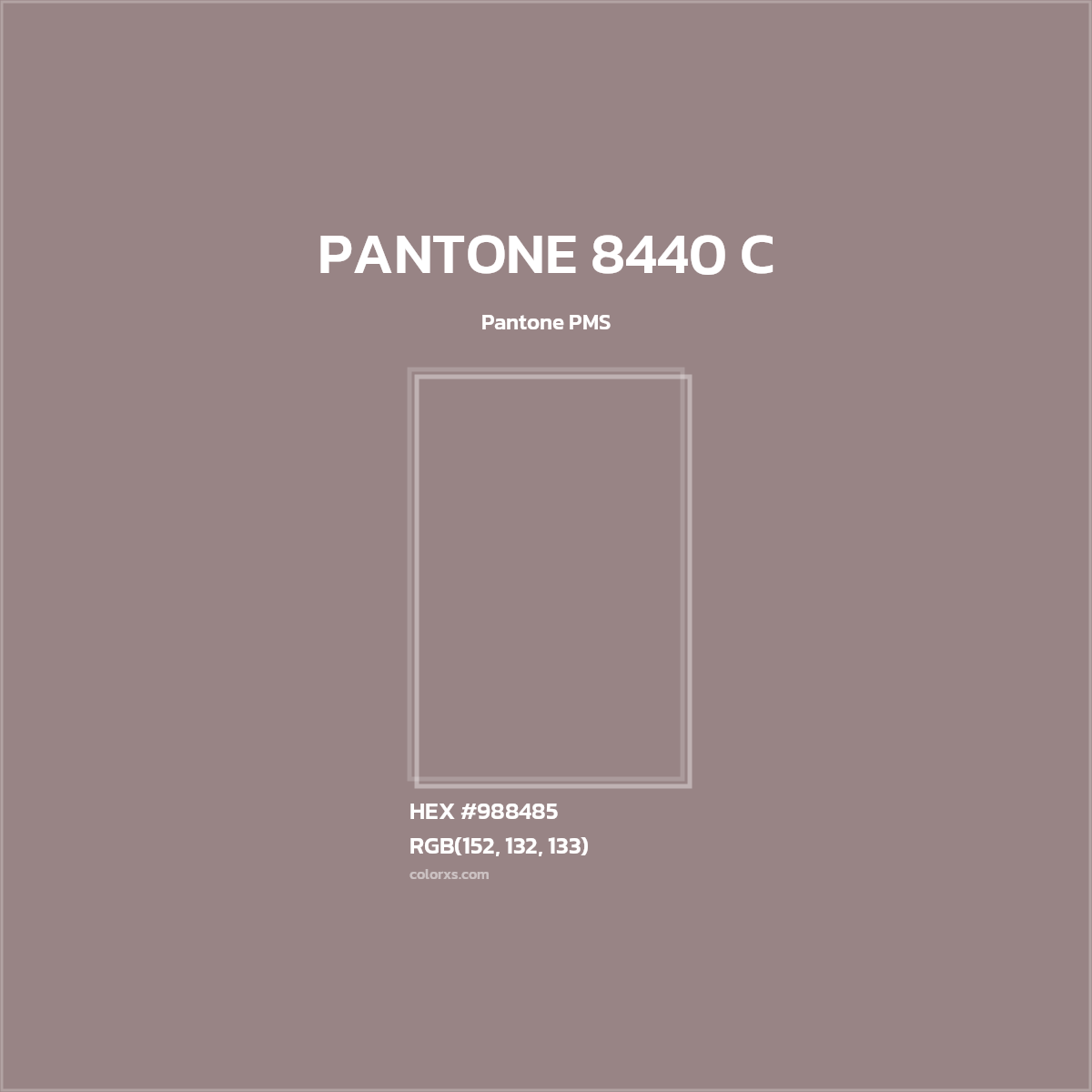 #988485 PANTONE 8440 C CMS Pantone PMS - Color codes and meaning | Matching colors and paints