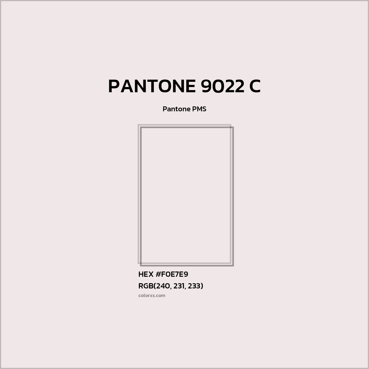 #F0E7E9 PANTONE 9022 C CMS Pantone PMS - Color codes and meaning | Matching colors and paints