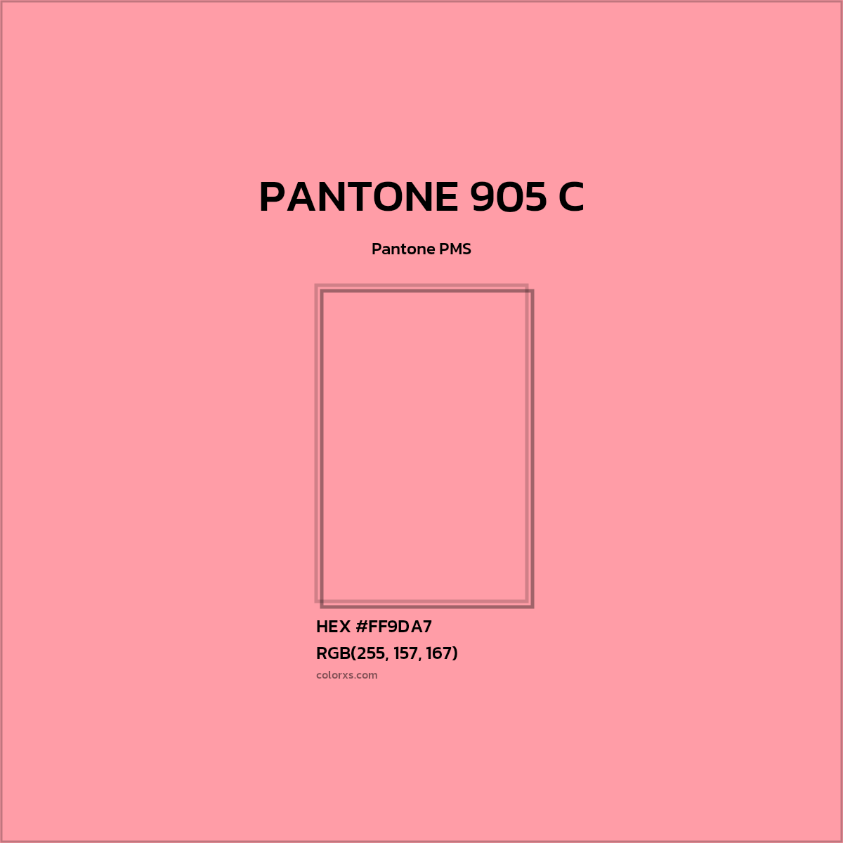 #FF9DA7 PANTONE 905 C CMS Pantone PMS - Color codes and meaning | Matching colors and paints