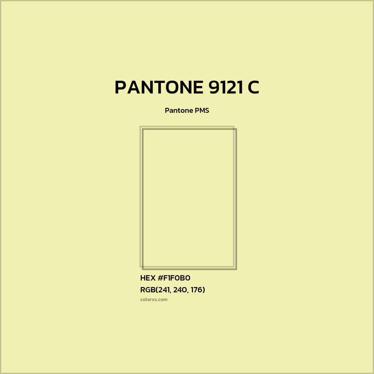 #F1F0B0 PANTONE 9121 C CMS Pantone PMS - Color codes and meaning | Matching colors and paints
