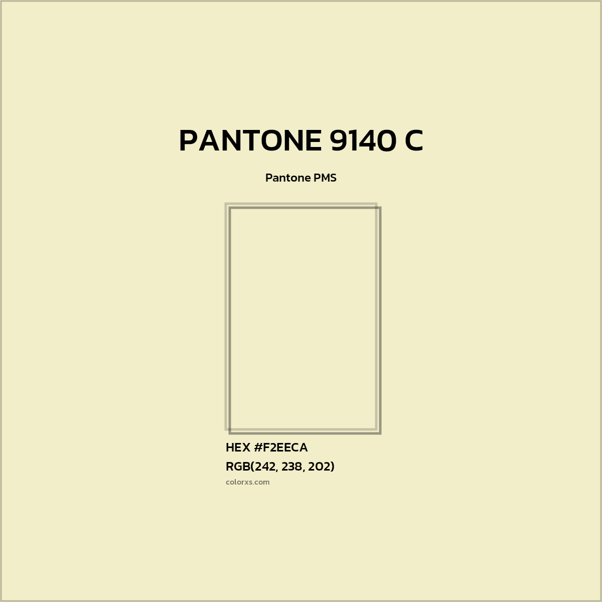 #F2EECA PANTONE 9140 C CMS Pantone PMS - Color codes and meaning | Matching colors and paints