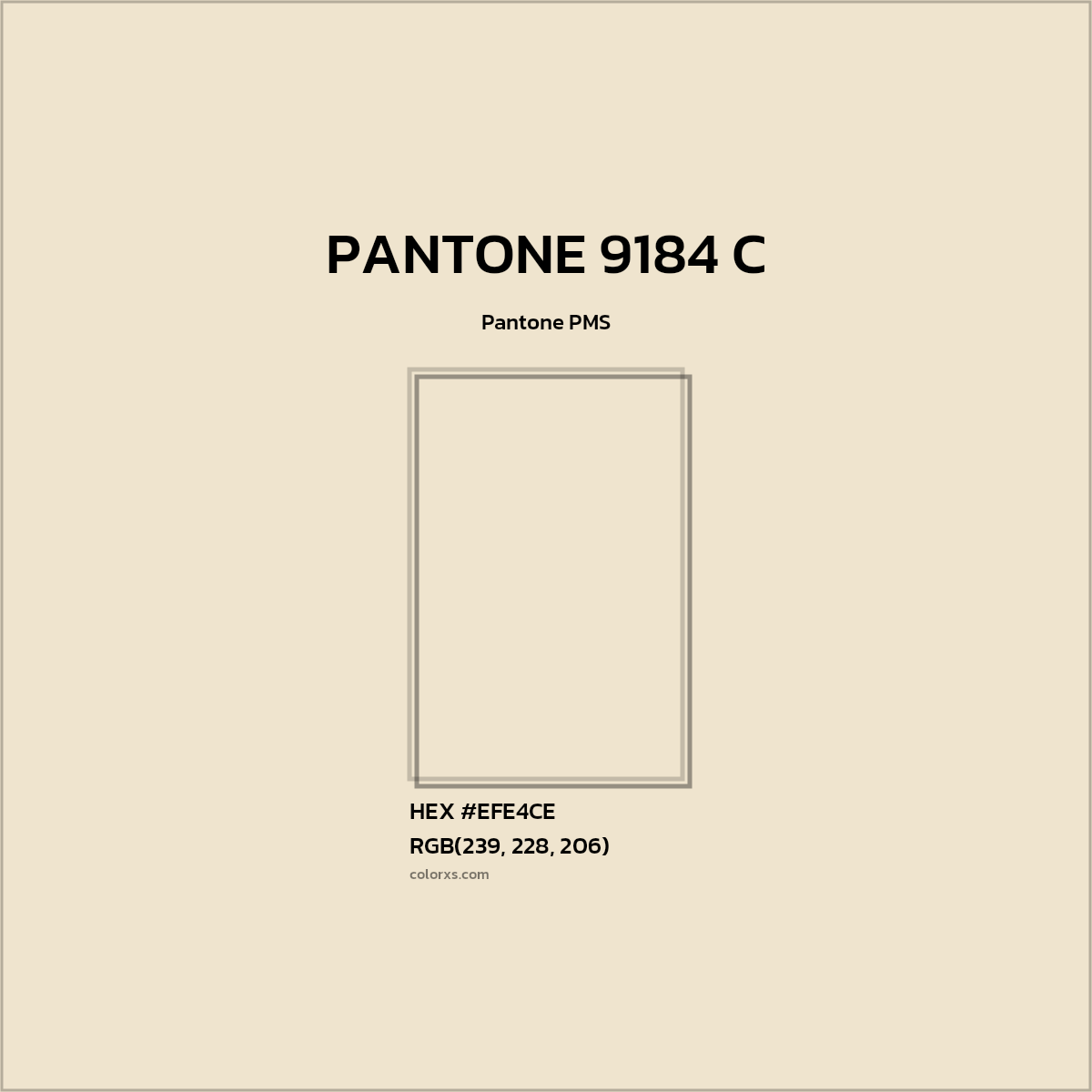 #EFE4CE PANTONE 9184 C CMS Pantone PMS - Color codes and meaning | Matching colors and paints