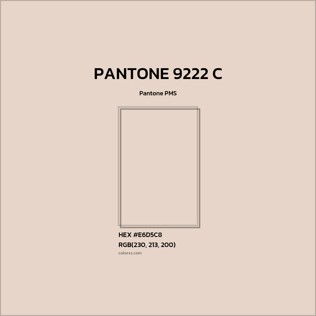#E6D5C8 PANTONE 9222 C CMS Pantone PMS - Color codes and meaning | Matching colors and paints