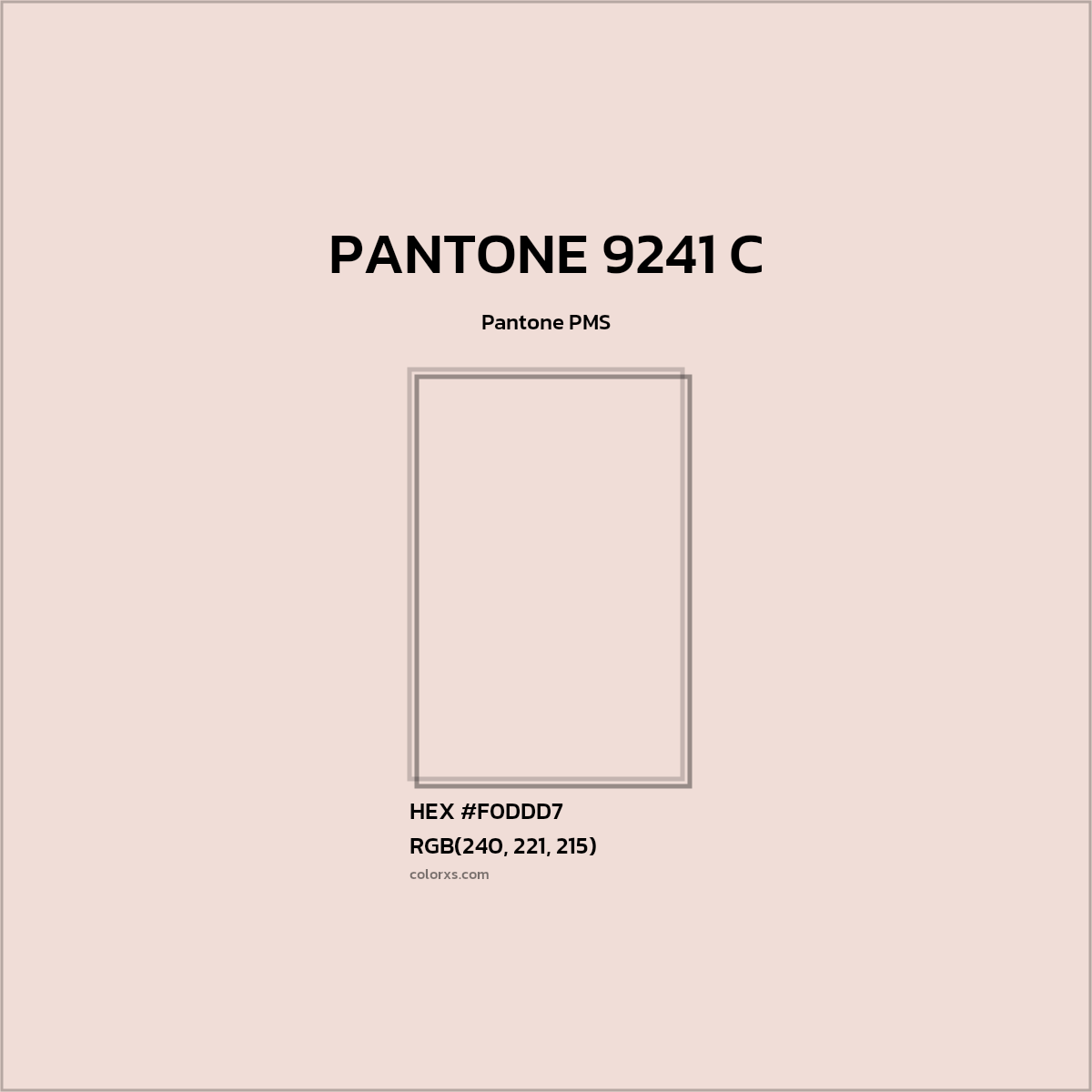 #F0DDD7 PANTONE 9241 C CMS Pantone PMS - Color codes and meaning | Matching colors and paints