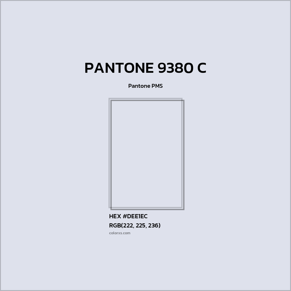 #DEE1EC PANTONE 9380 C CMS Pantone PMS - Color codes and meaning | Matching colors and paints