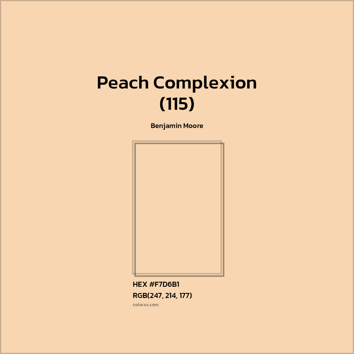 #F7D6B1 Peach Complexion (115) Paint Benjamin Moore - Color codes and meaning | Matching colors and paints