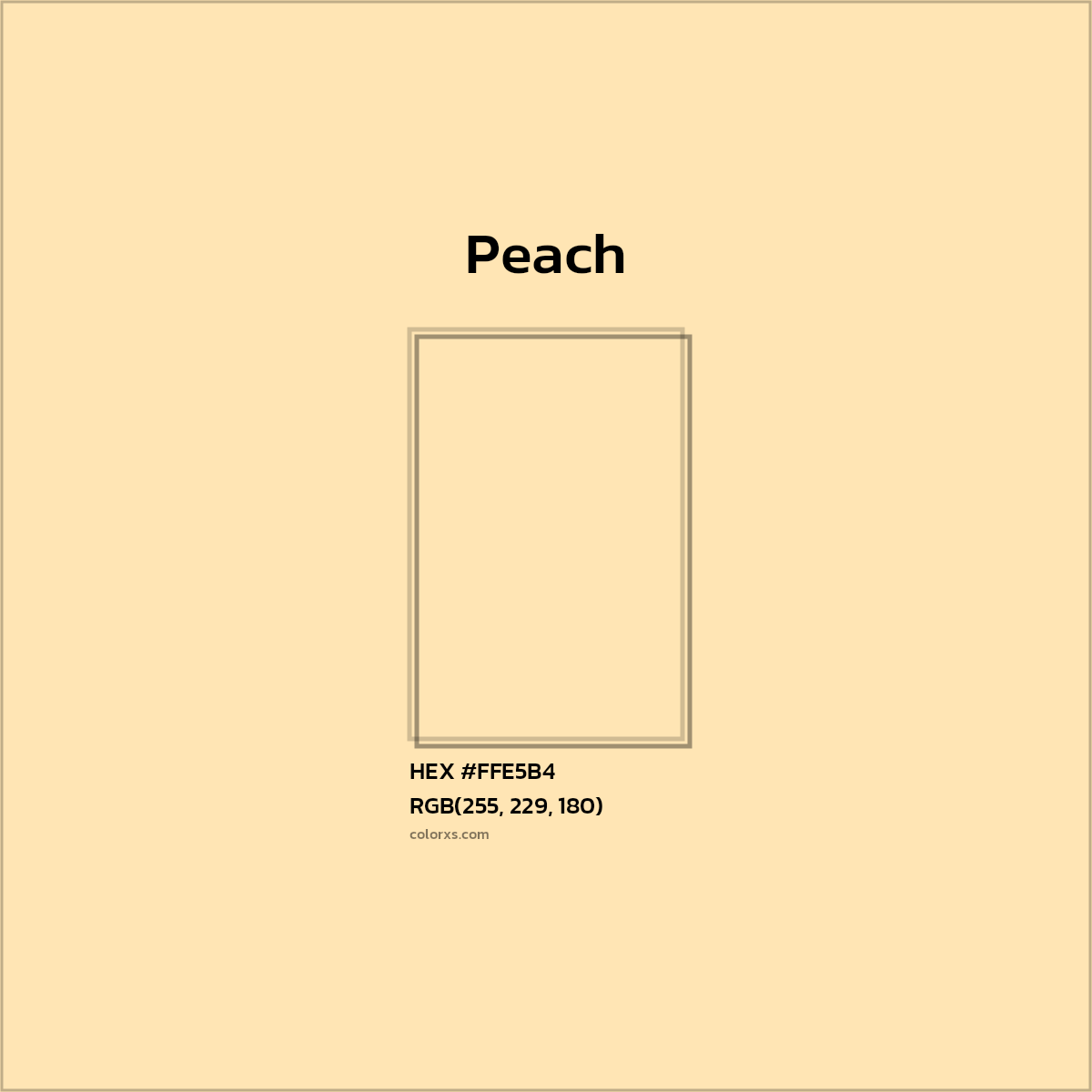 #FFE5B4 Peach Color  - Color codes and meaning | Matching colors and paints