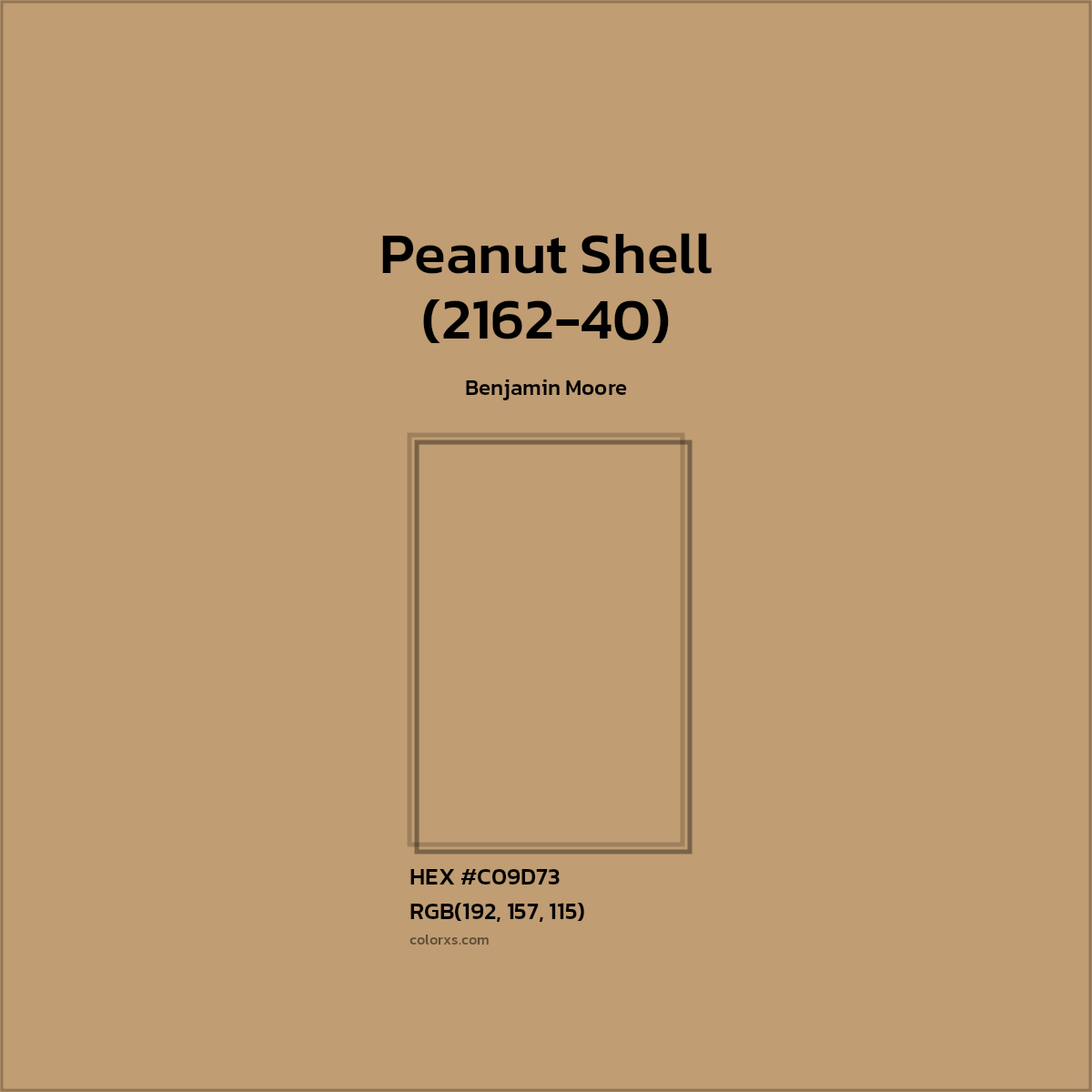 #C09D73 Peanut Shell (2162-40) Paint Benjamin Moore - Color codes and meaning | Matching colors and paints