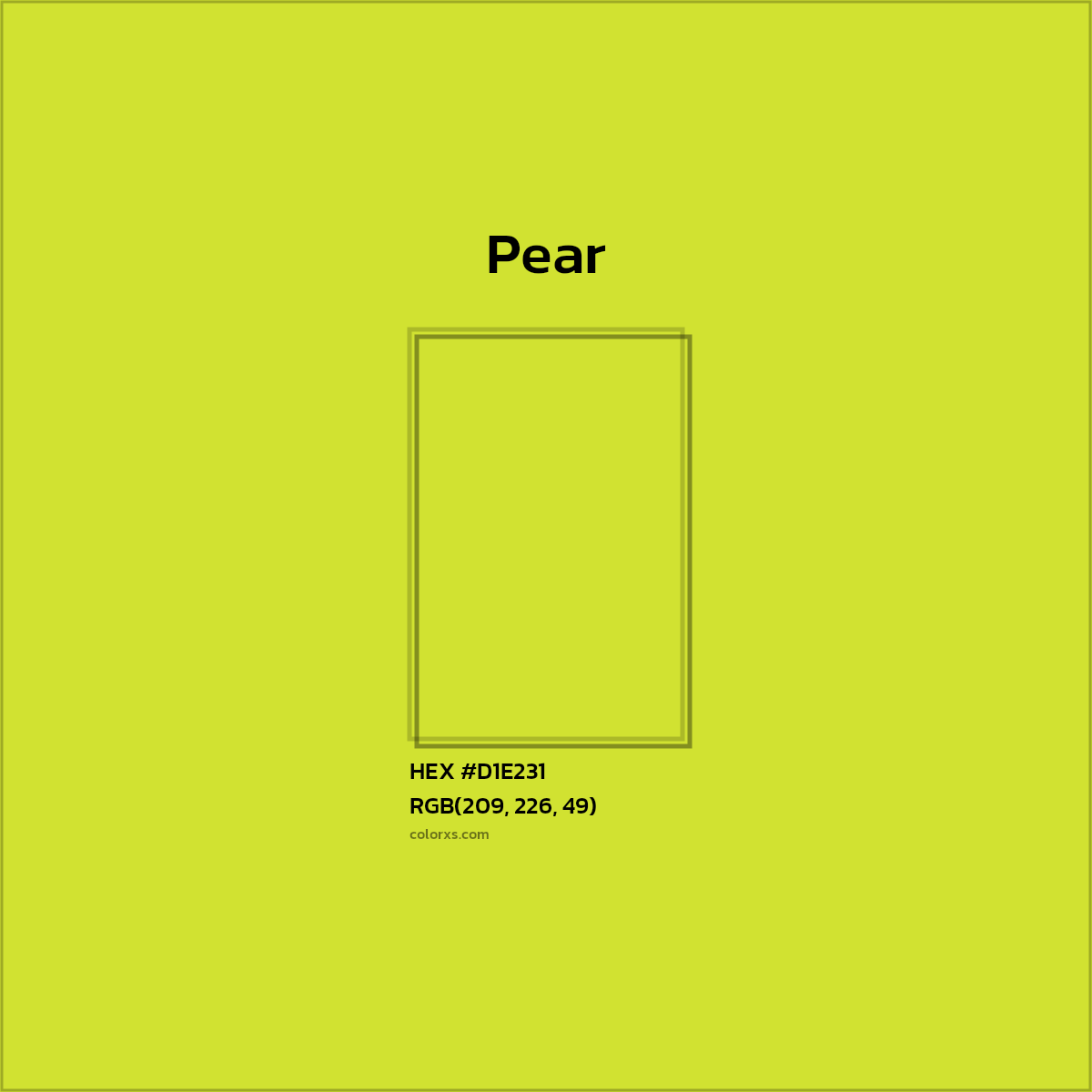 #D1E231 Pear Color  - Color codes and meaning | Matching colors and paints