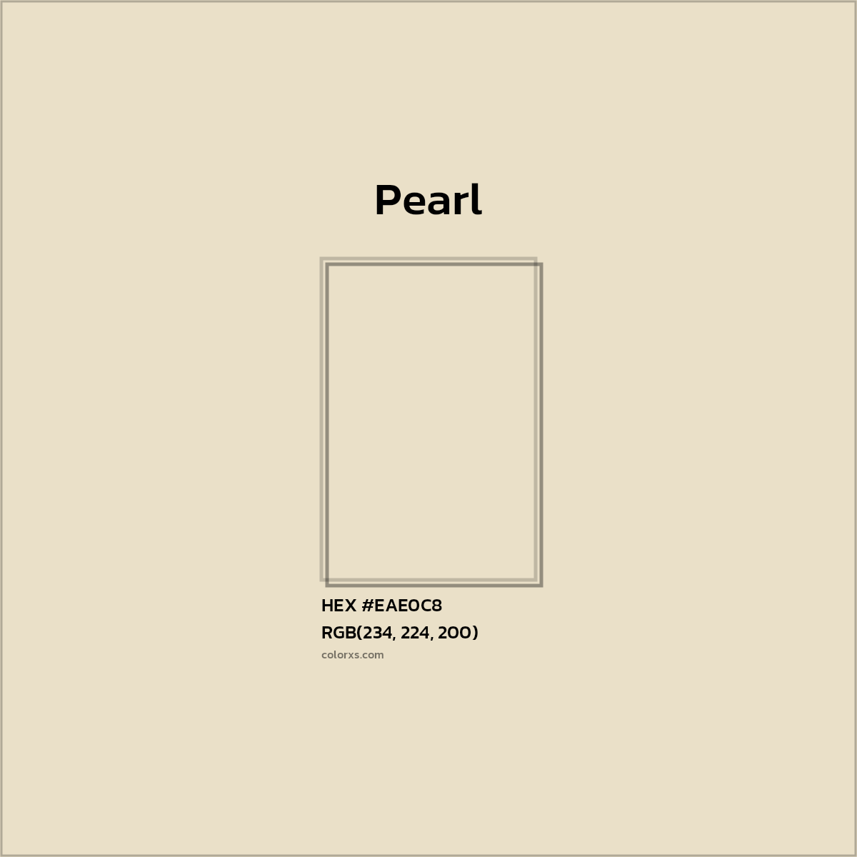#EAE0C8 Pearl Color  - Color codes and meaning | Matching colors and paints