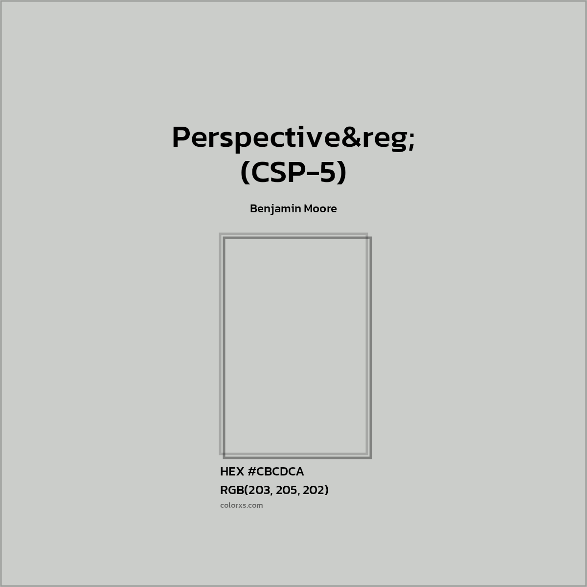 #CBCDCA Perspective&reg; (CSP-5) Paint Benjamin Moore - Color codes and meaning | Matching colors and paints
