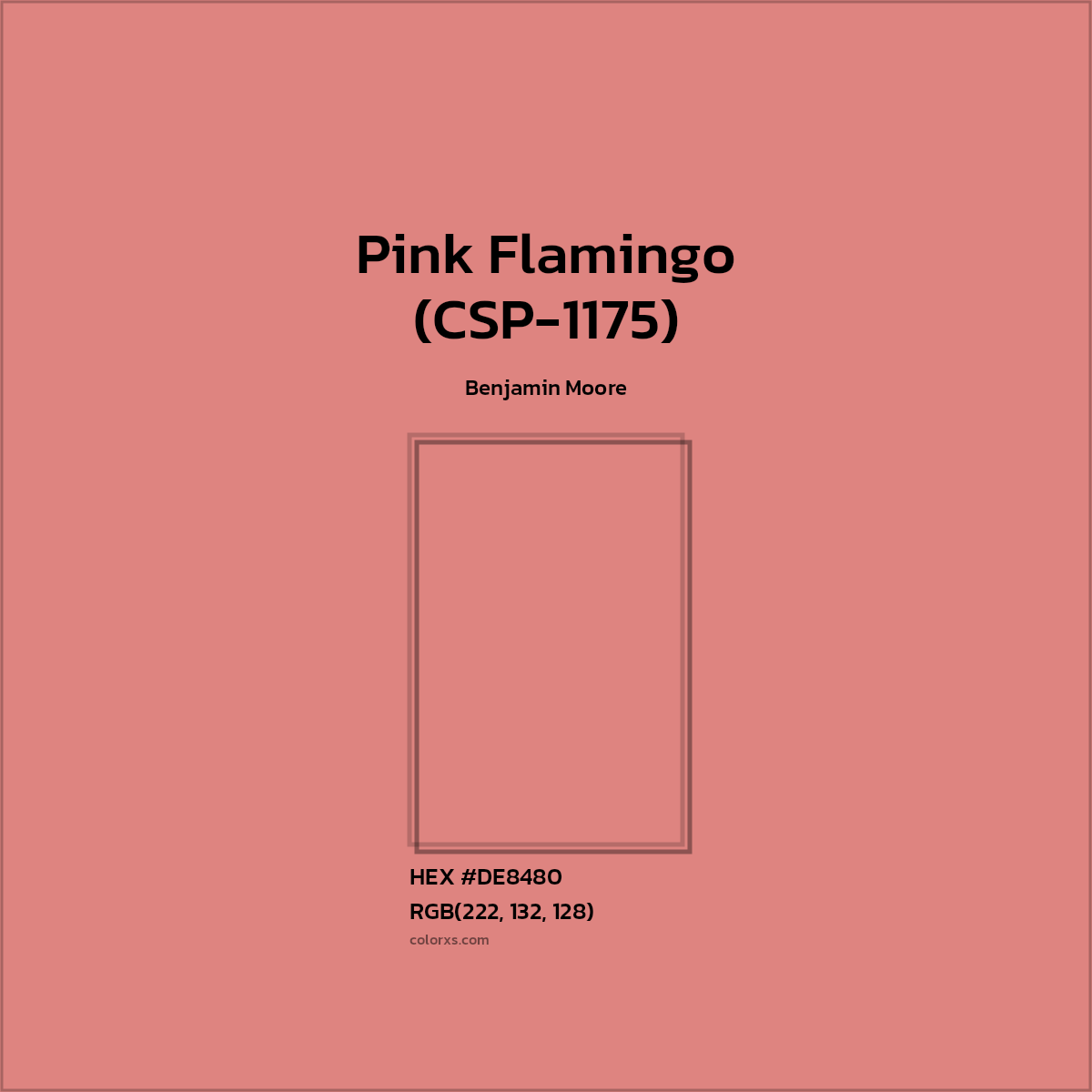 #DE8480 Pink Flamingo (CSP-1175) Paint Benjamin Moore - Color codes and meaning | Matching colors and paints