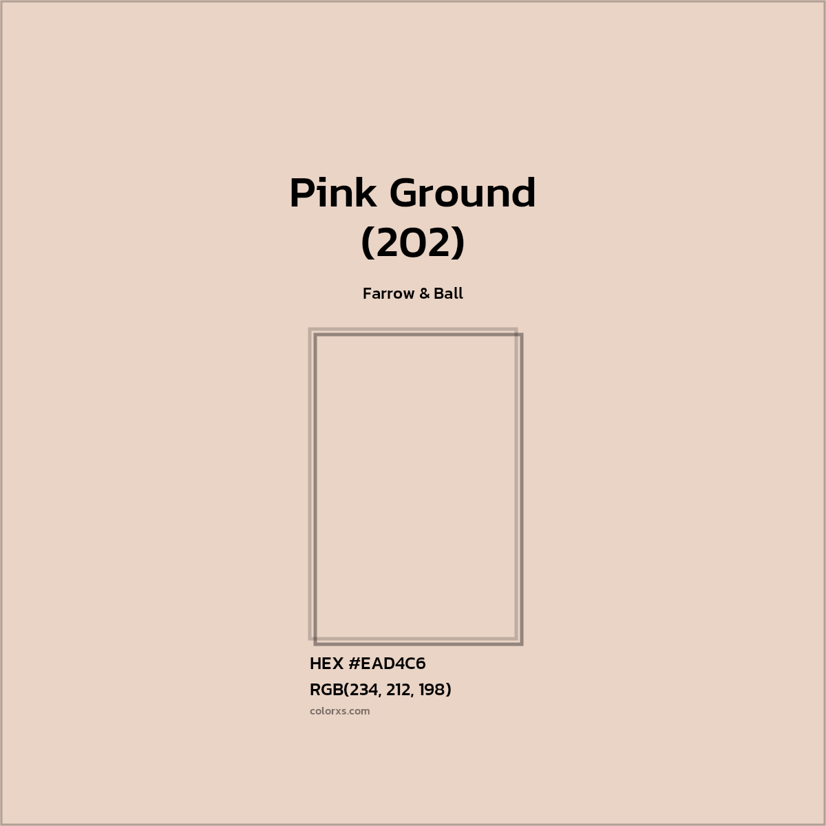 #EAD4C6 Pink Ground (202) Paint Farrow & Ball - Color codes and meaning | Matching colors and paints