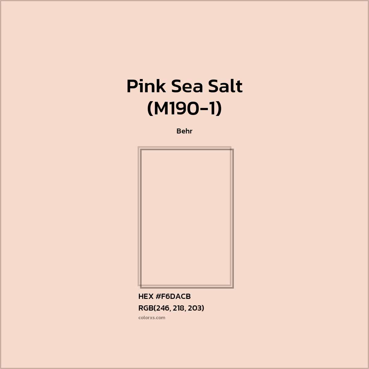 #F6DACB Pink Sea Salt (M190-1) Paint Behr - Color codes and meaning | Matching colors and paints