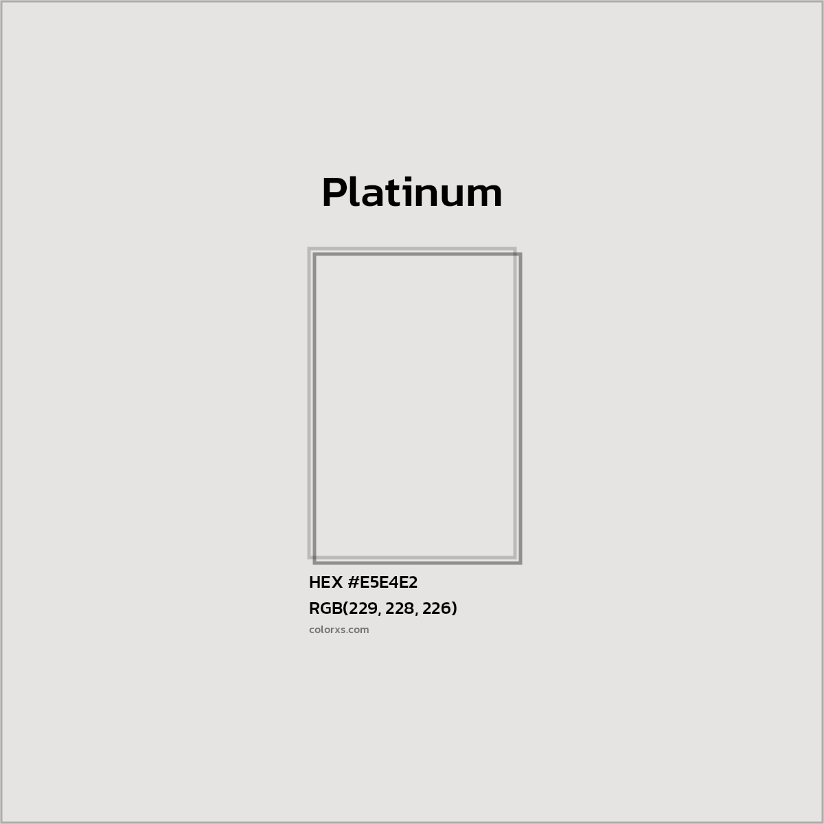 #E5E4E2 Platinum Color  - Color codes and meaning | Matching colors and paints