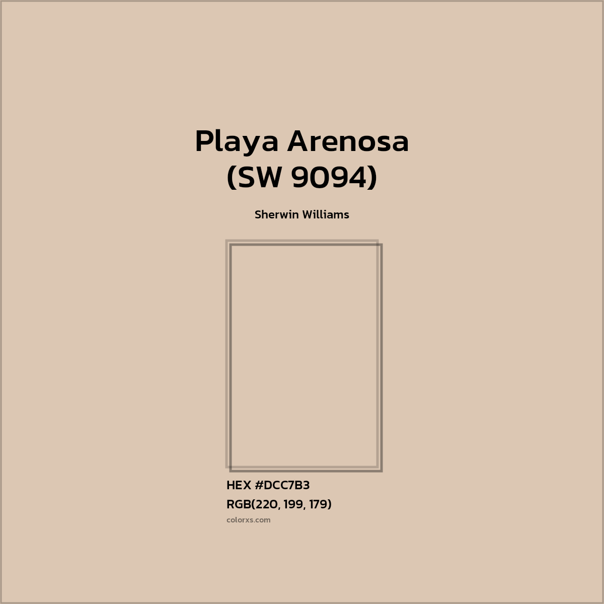 #DCC7B3 Playa Arenosa (SW 9094) Paint Sherwin Williams - Color codes and meaning | Matching colors and paints