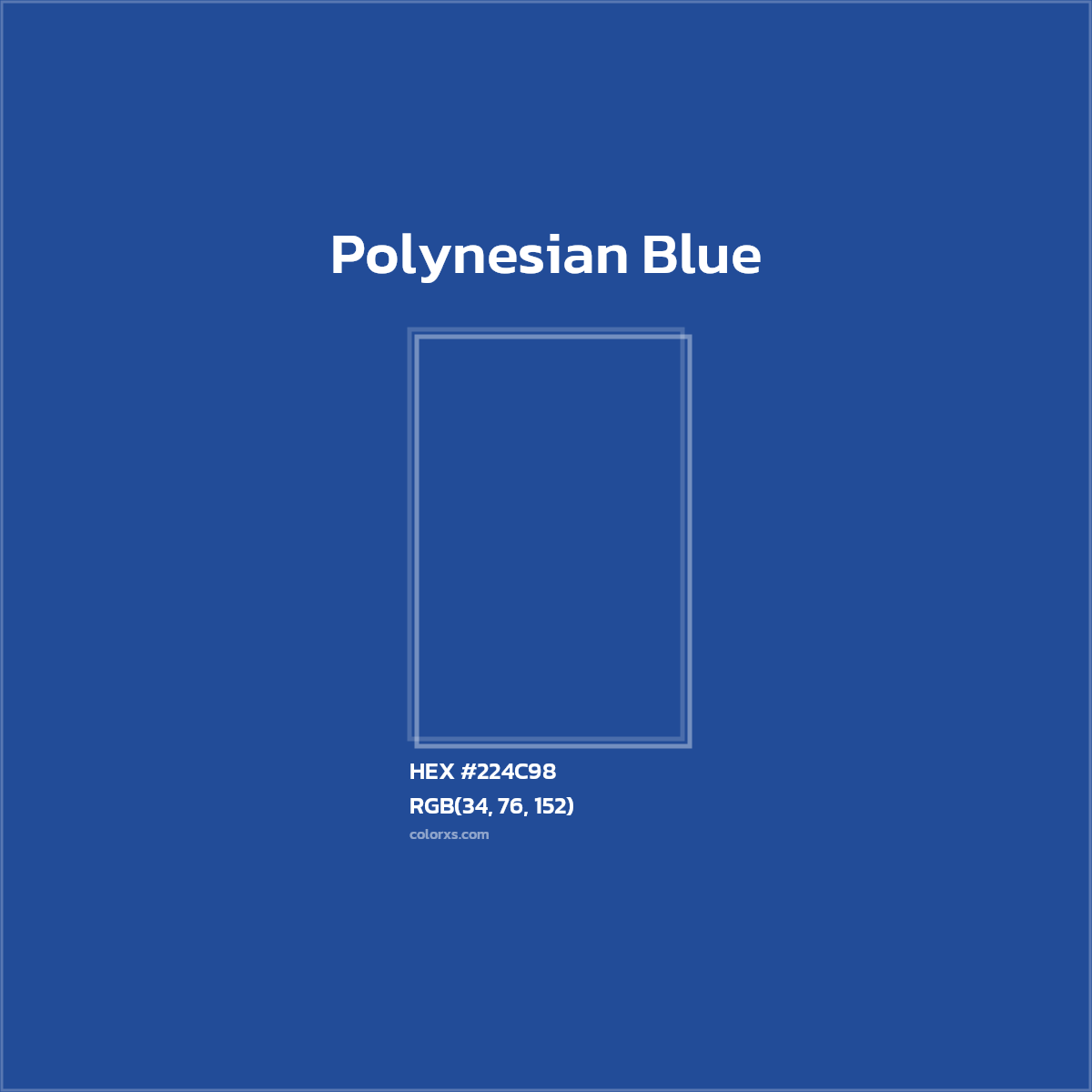 #224C98 Polynesian Blue Other  - Color codes and meaning | Matching colors and paints