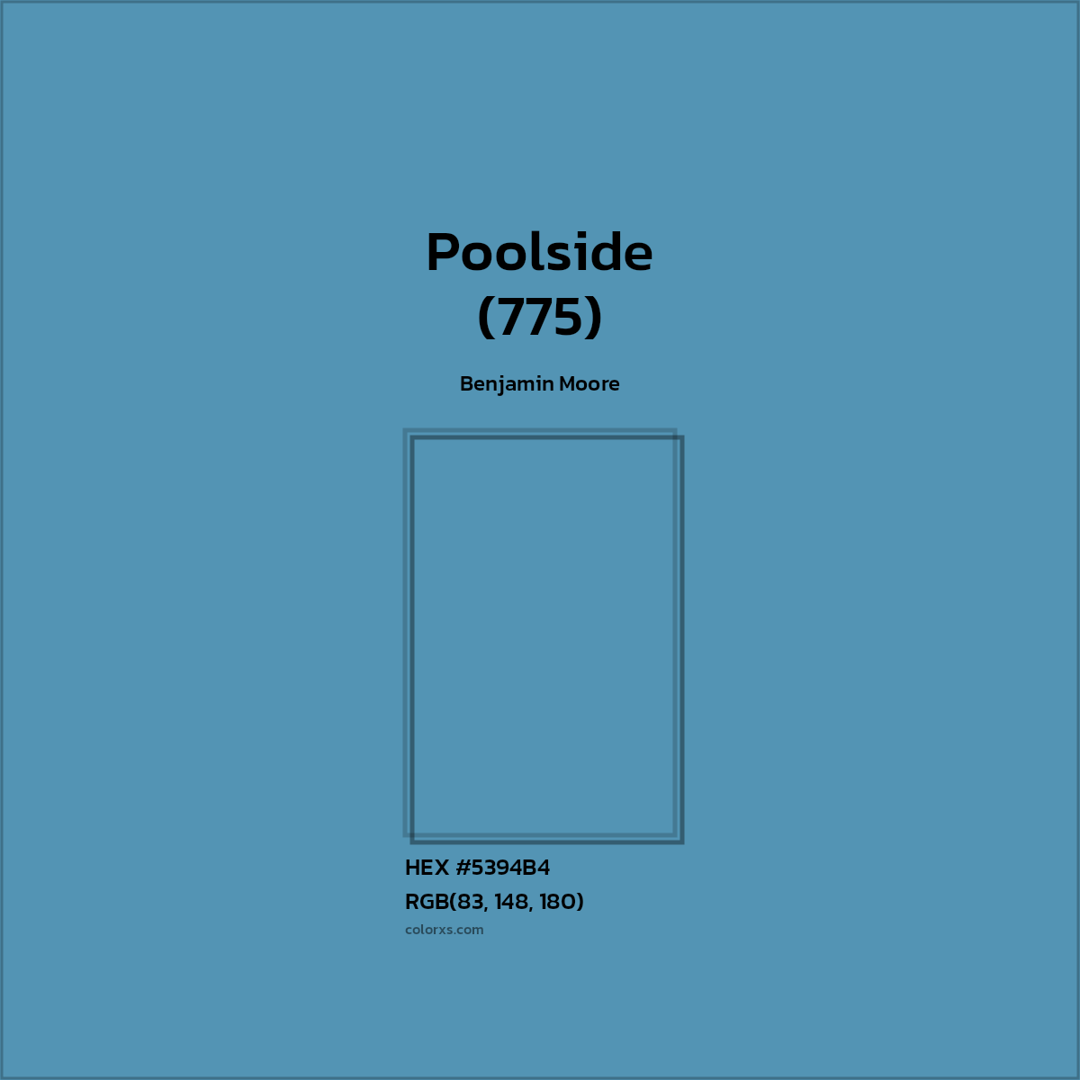 #5394B4 Poolside (775) Paint Benjamin Moore - Color codes and meaning | Matching colors and paints