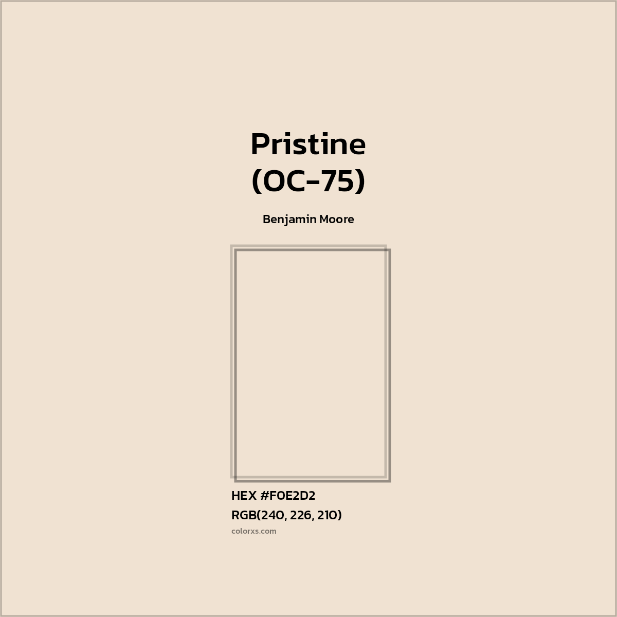 #F0E2D2 Pristine (OC-75) Paint Benjamin Moore - Color codes and meaning | Matching colors and paints
