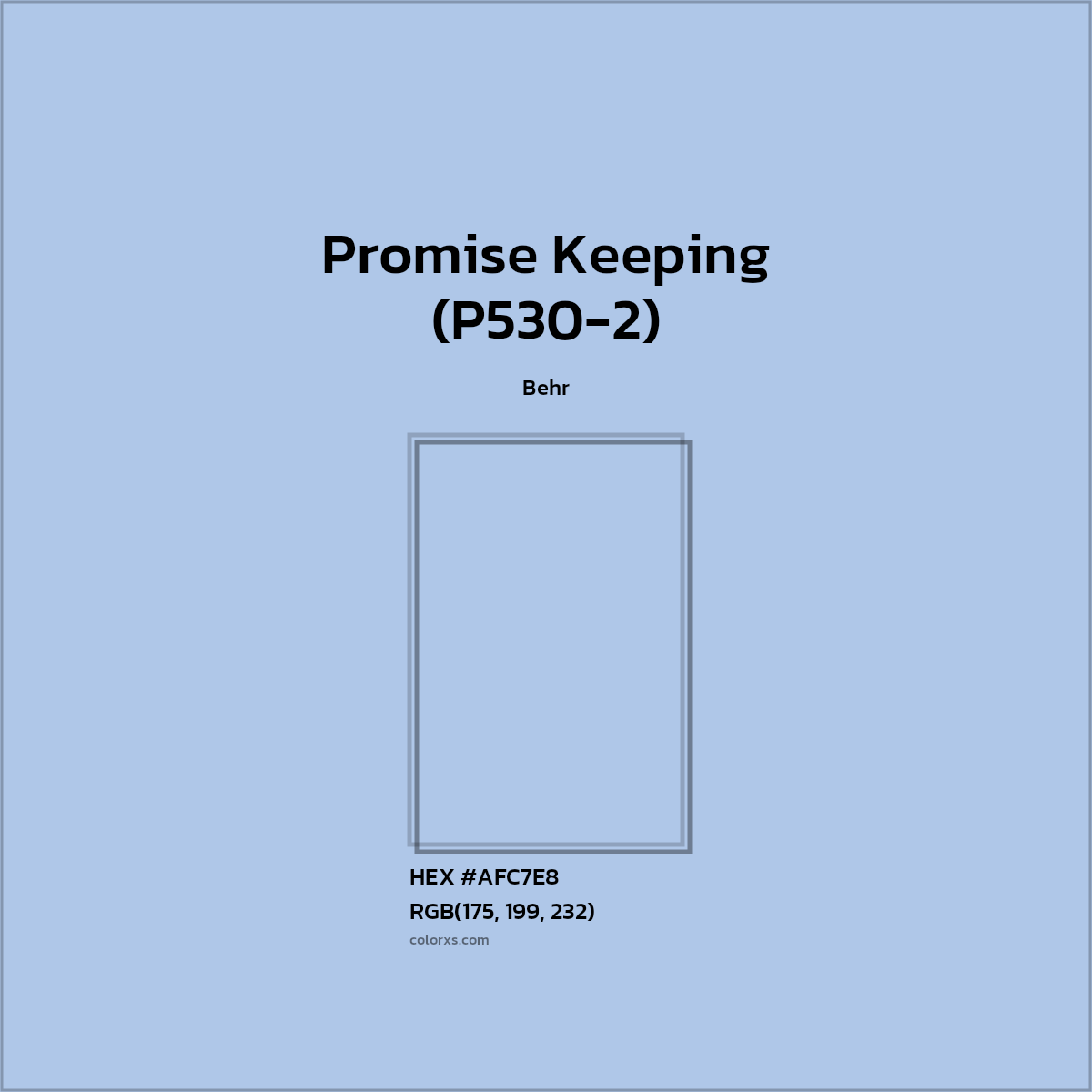 #AFC7E8 Promise Keeping (P530-2) Paint Behr - Color codes and meaning | Matching colors and paints