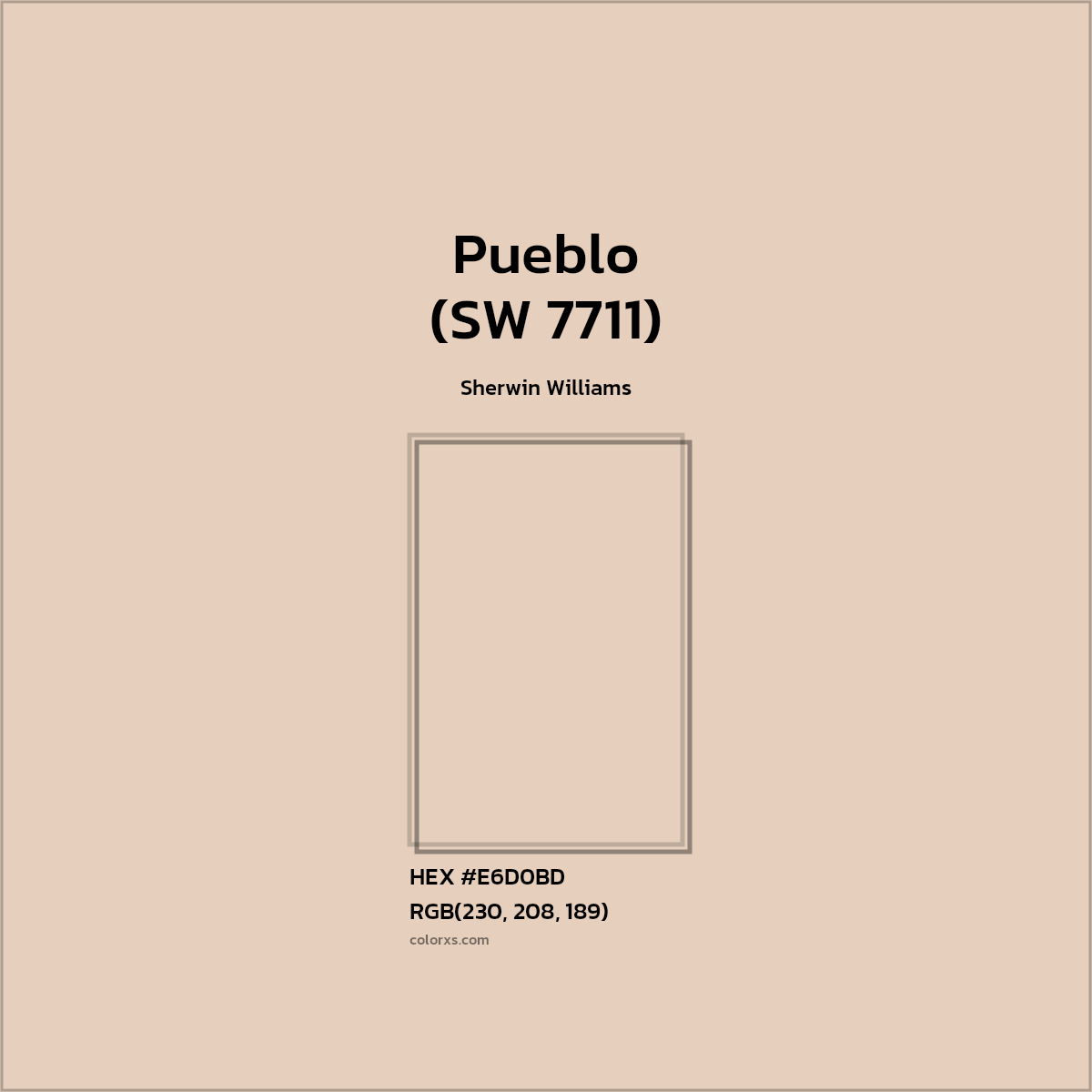#E6D0BD Pueblo (SW 7711) Paint Sherwin Williams - Color codes and meaning | Matching colors and paints