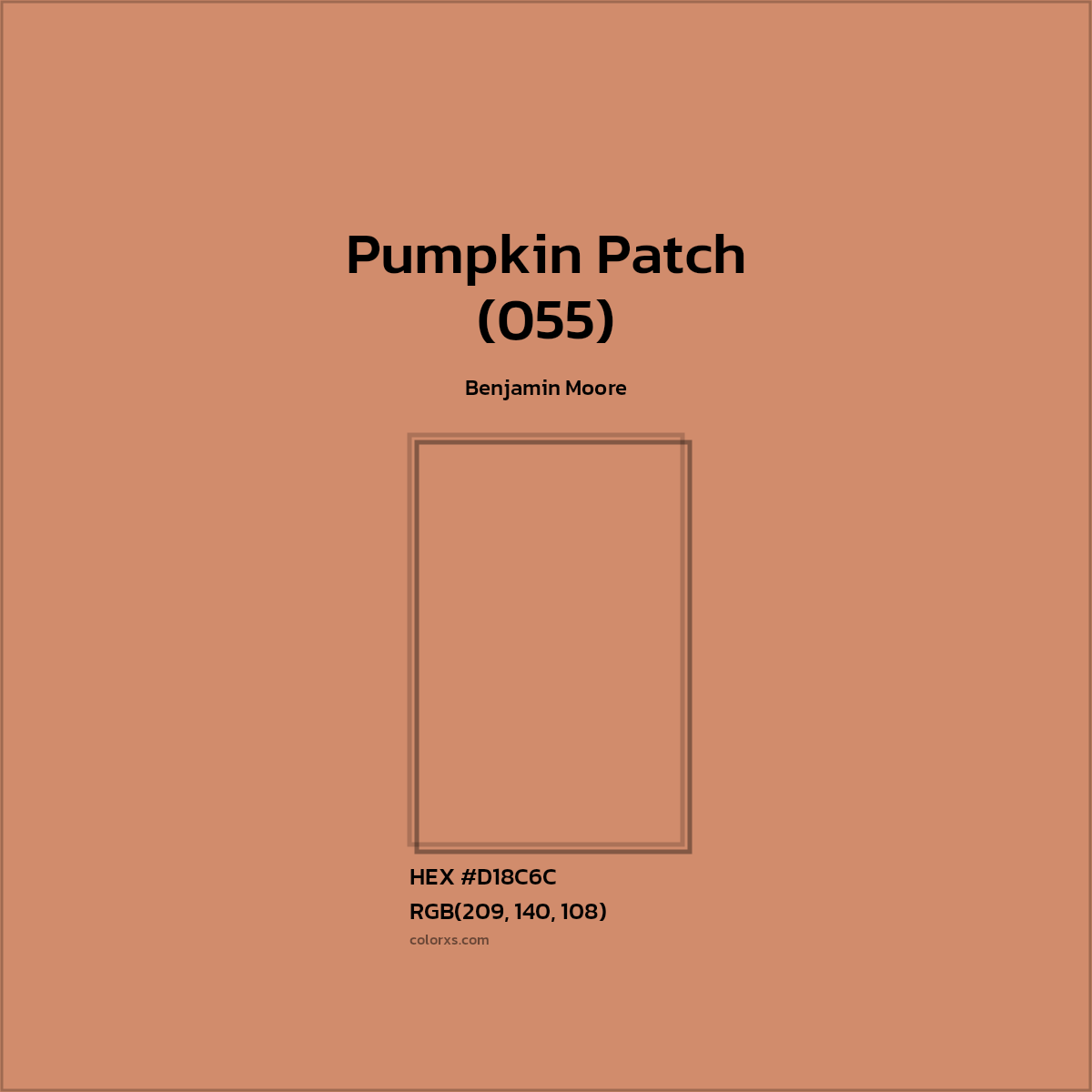 #D18C6C Pumpkin Patch (055) Paint Benjamin Moore - Color codes and meaning | Matching colors and paints