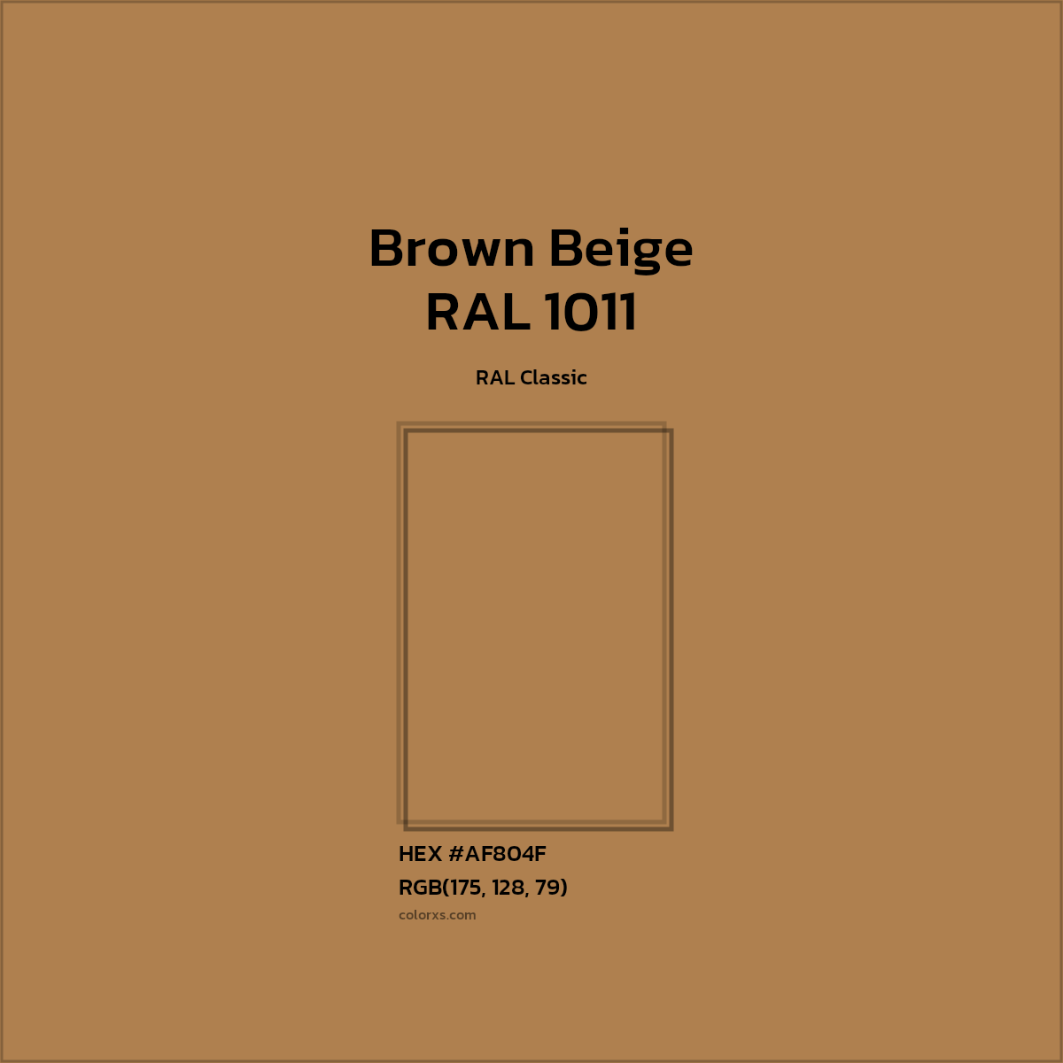 #AF804F RAL 1011 - Brown Beige CMS RAL Classic - Color codes and meaning | Matching colors and paints