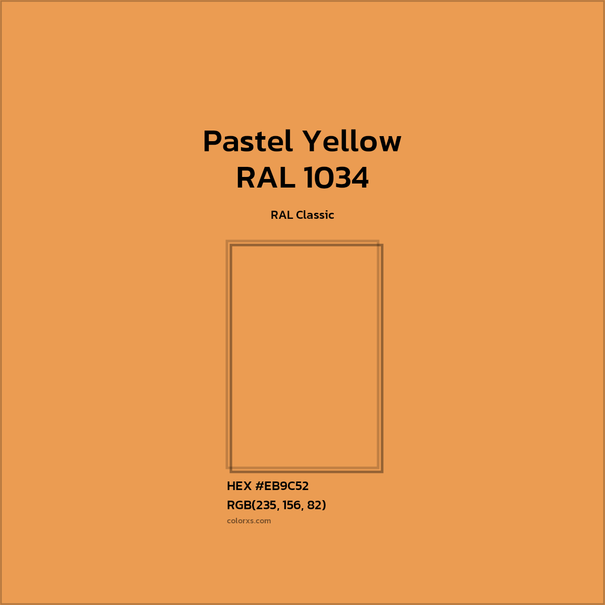 #EB9C52 RAL 1034 - Pastel Yellow CMS RAL Classic - Color codes and meaning | Matching colors and paints