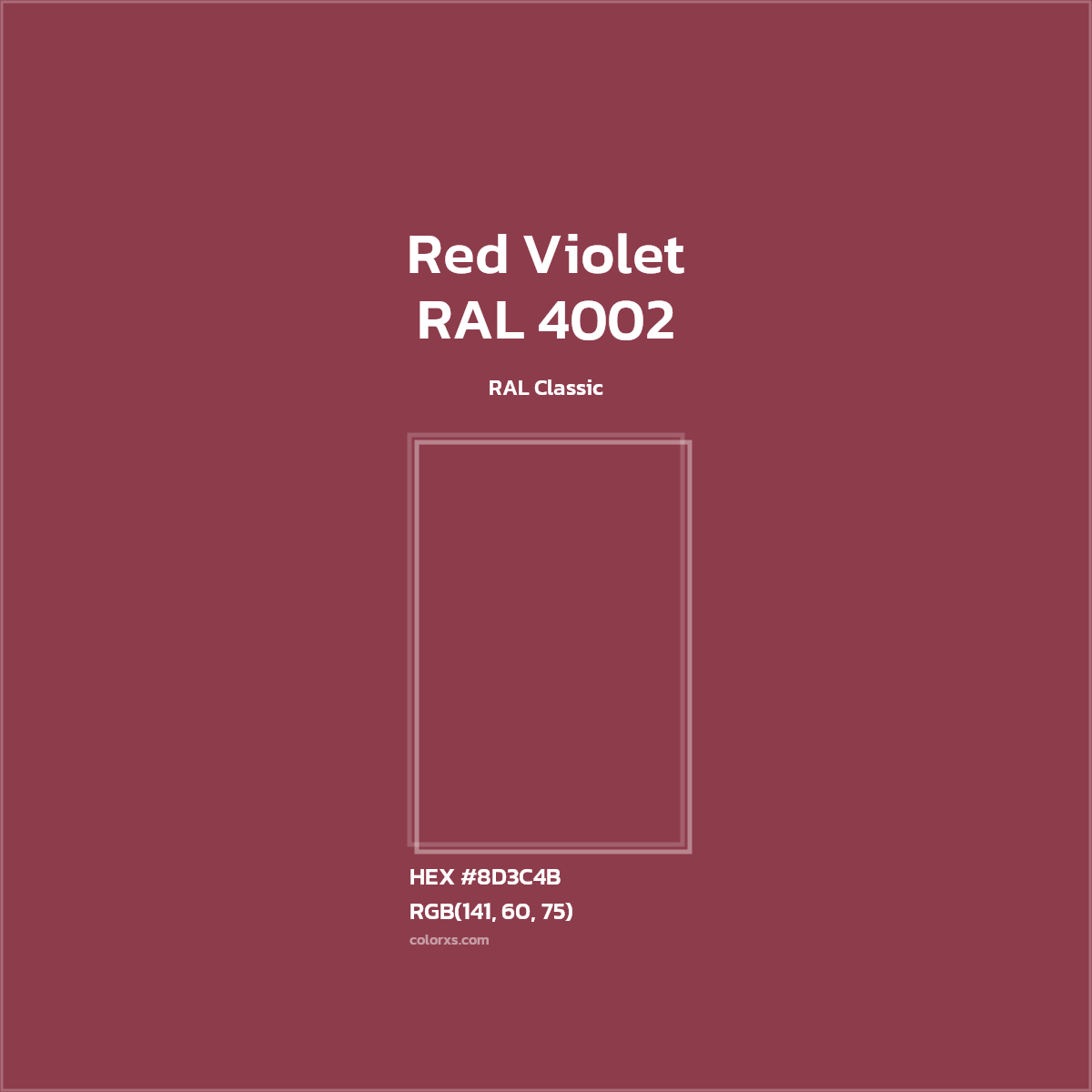 #8D3C4B RAL 4002 - Red Violet CMS RAL Classic - Color codes and meaning | Matching colors and paints