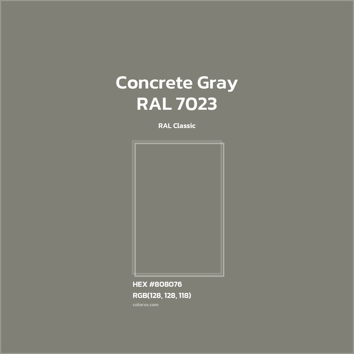 #808076 RAL 7023 - Concrete Gray CMS RAL Classic - Color codes and meaning | Matching colors and paints