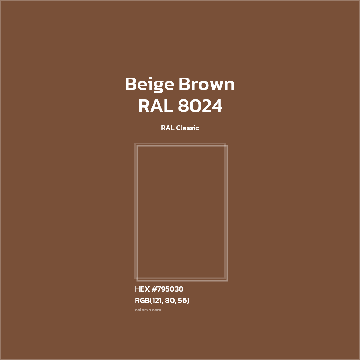 #795038 RAL 8024 - Beige Brown CMS RAL Classic - Color codes and meaning | Matching colors and paints