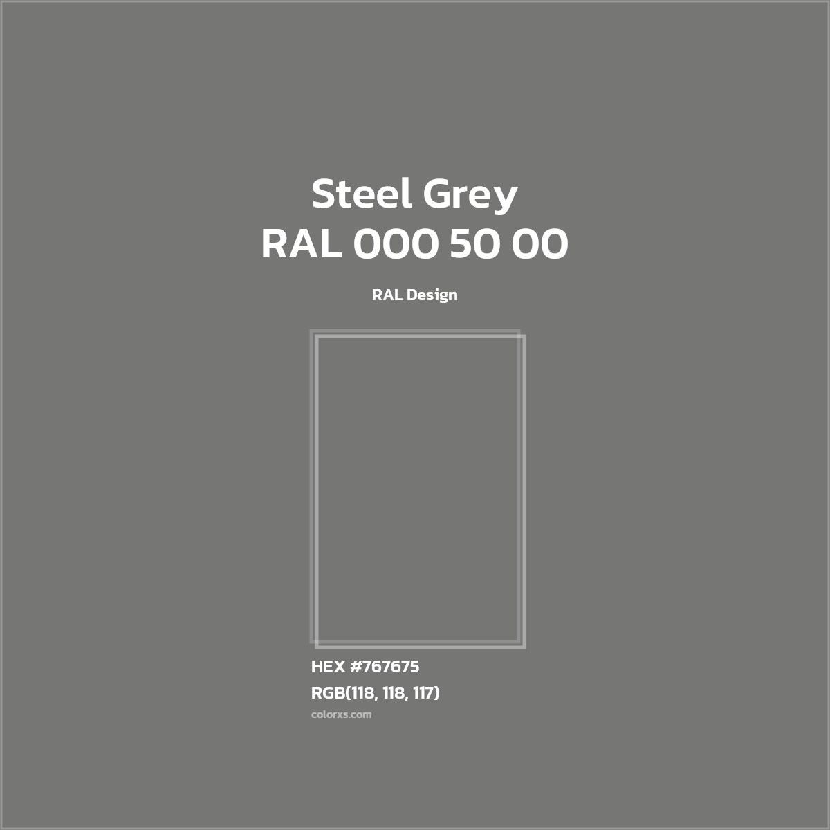 #767675 RAL 000 50 00 - Steel Grey CMS RAL Design - Color codes and meaning | Matching colors and paints