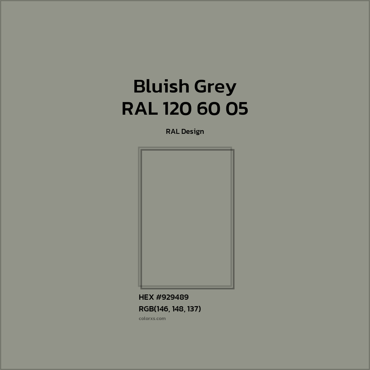 #929489 RAL 120 60 05 - Bluish Grey CMS RAL Design - Color codes and meaning | Matching colors and paints