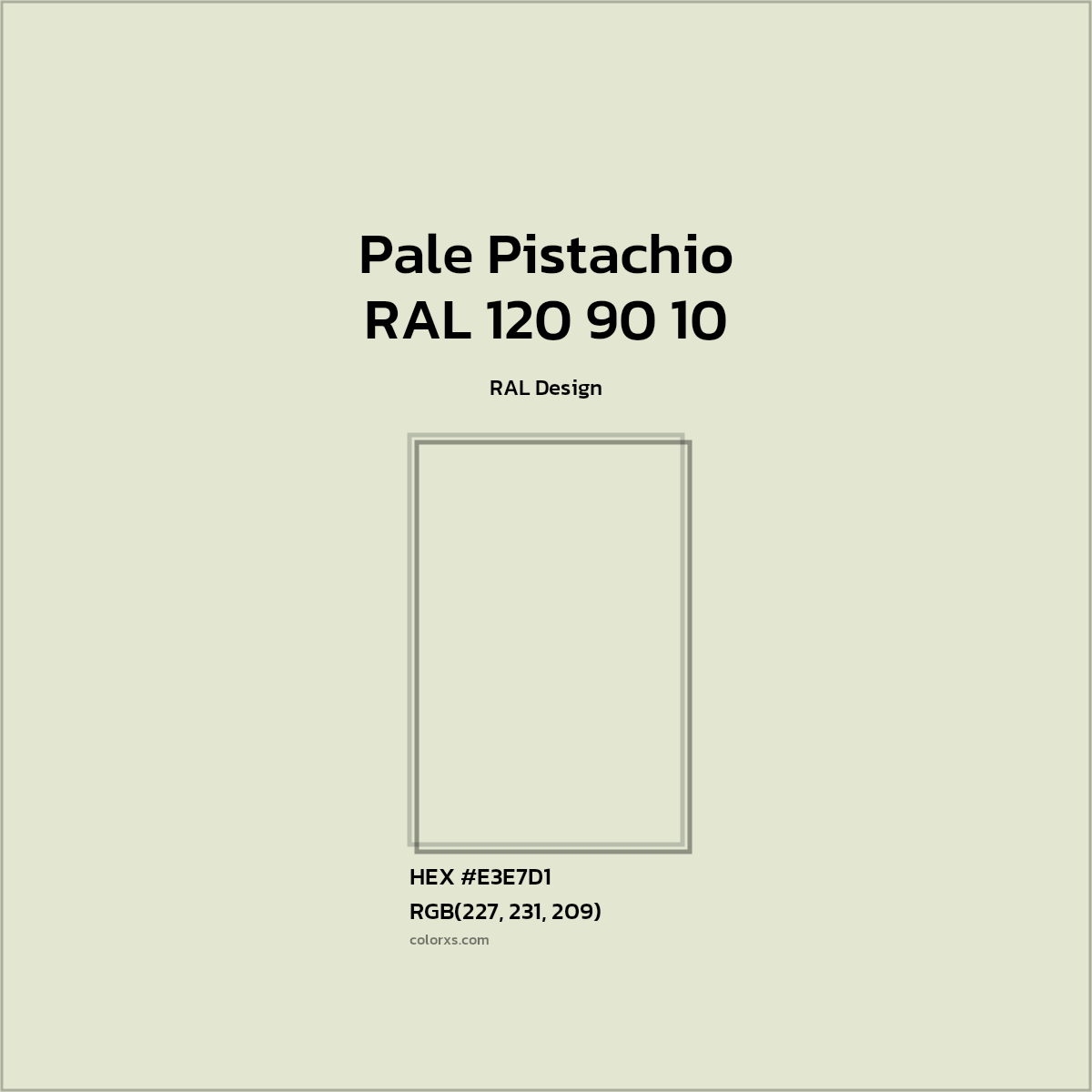 #E3E7D1 RAL 120 90 10 - Pale Pistachio CMS RAL Design - Color codes and meaning | Matching colors and paints