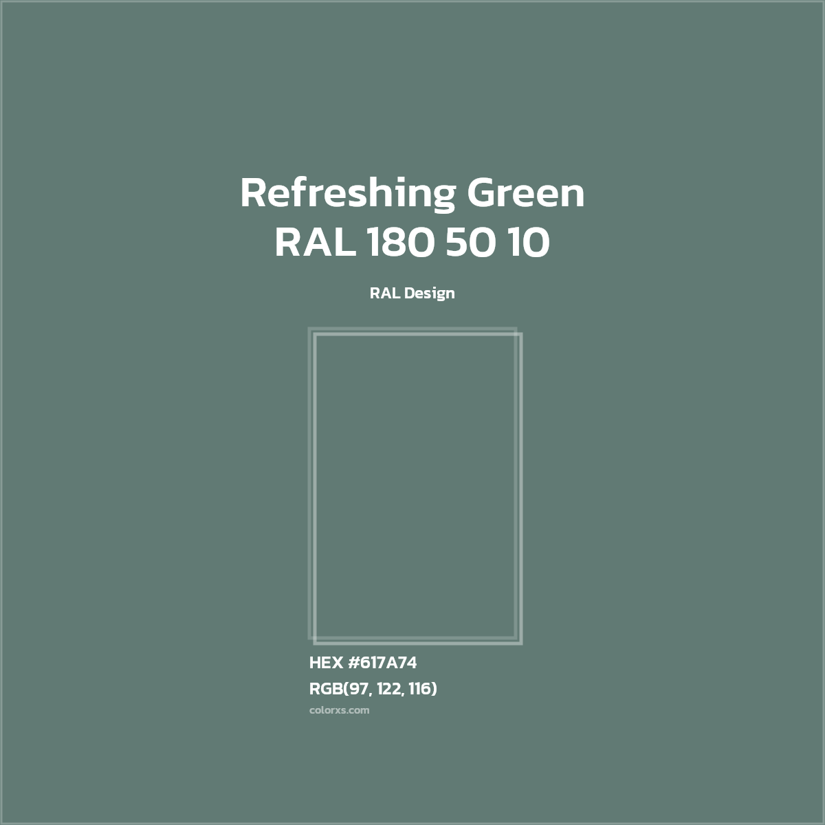 #617A74 RAL 180 50 10 - Refreshing Green CMS RAL Design - Color codes and meaning | Matching colors and paints
