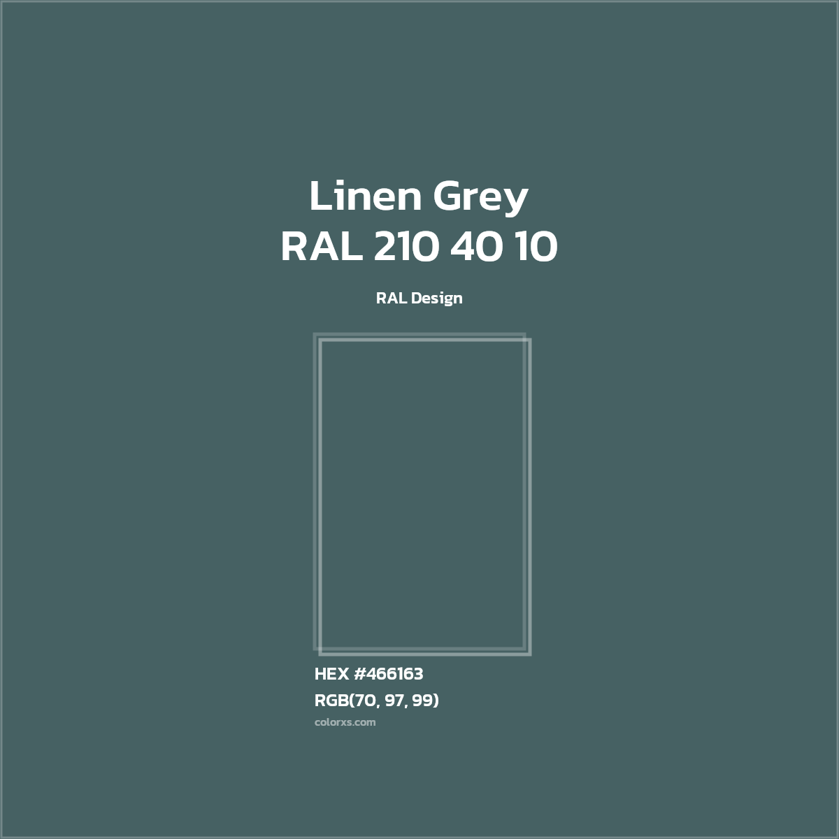 #466163 RAL 210 40 10 - Linen Grey CMS RAL Design - Color codes and meaning | Matching colors and paints