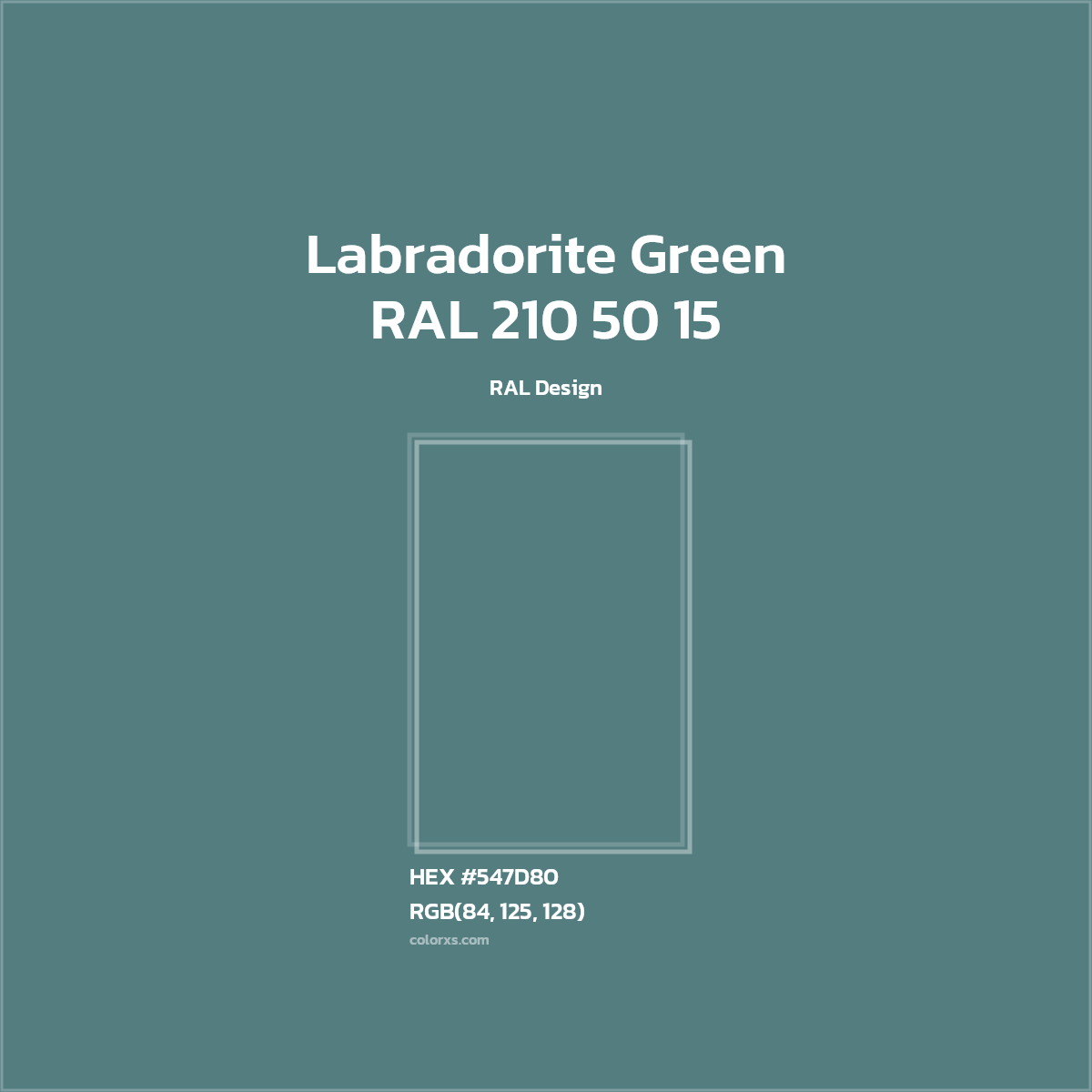 #547D80 RAL 210 50 15 - Labradorite Green CMS RAL Design - Color codes and meaning | Matching colors and paints