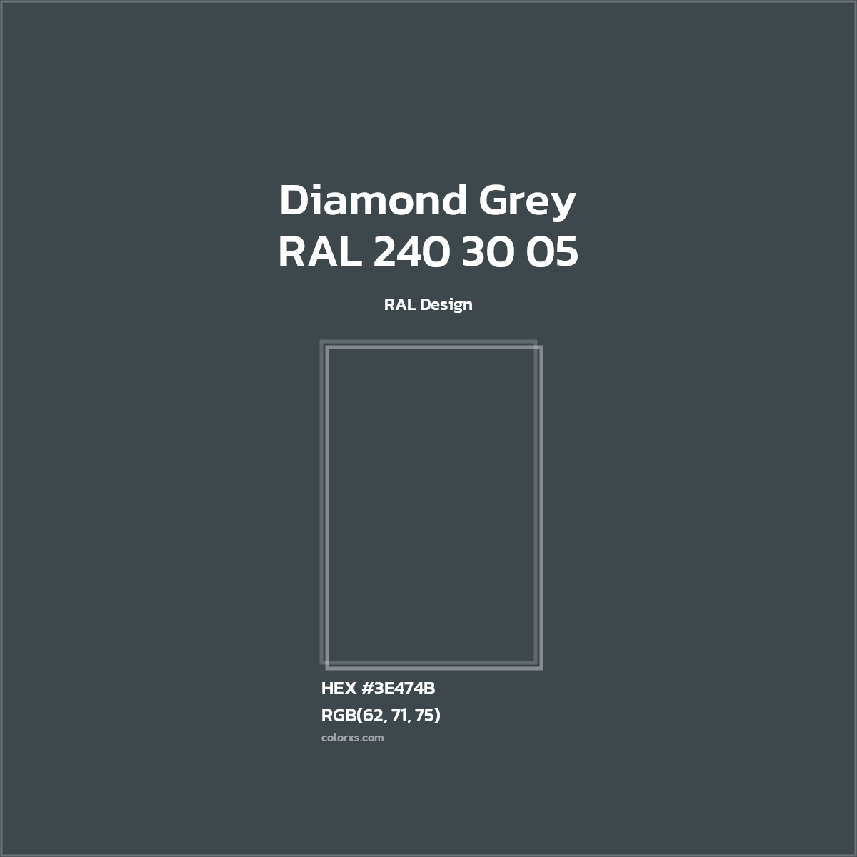 #3E474B RAL 240 30 05 - Diamond Grey CMS RAL Design - Color codes and meaning | Matching colors and paints
