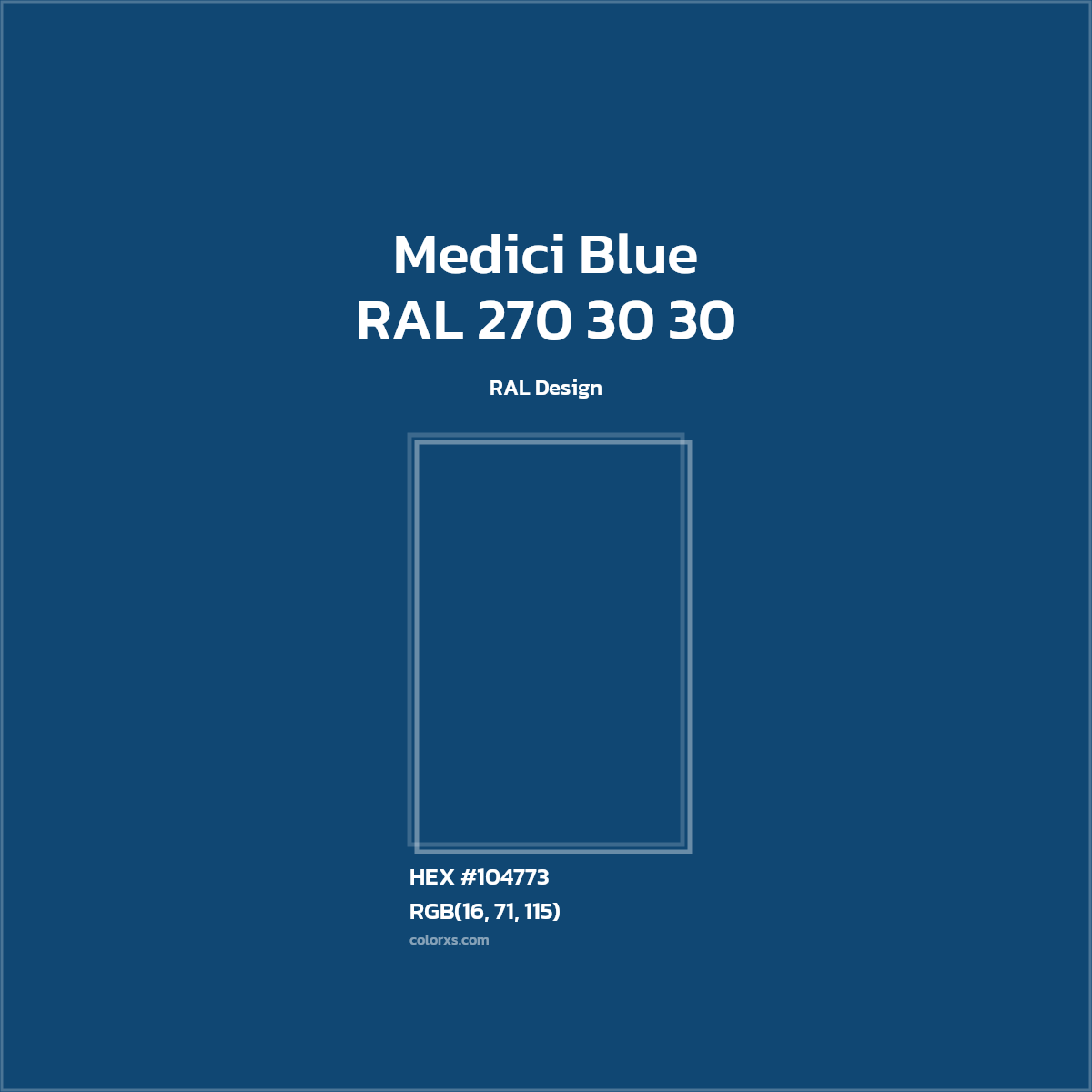 #104773 RAL 270 30 30 - Medici Blue CMS RAL Design - Color codes and meaning | Matching colors and paints