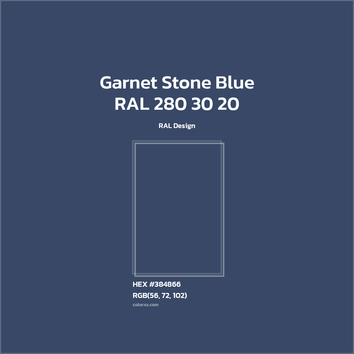 #384866 RAL 280 30 20 - Garnet Stone Blue CMS RAL Design - Color codes and meaning | Matching colors and paints